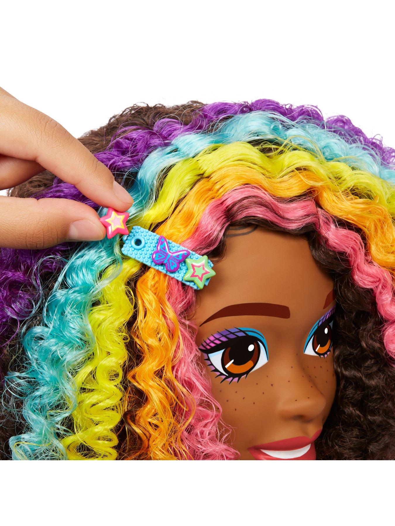 barbie-totally-hair-deluxe-neon-styling-head-curly-brown-hairoutfit