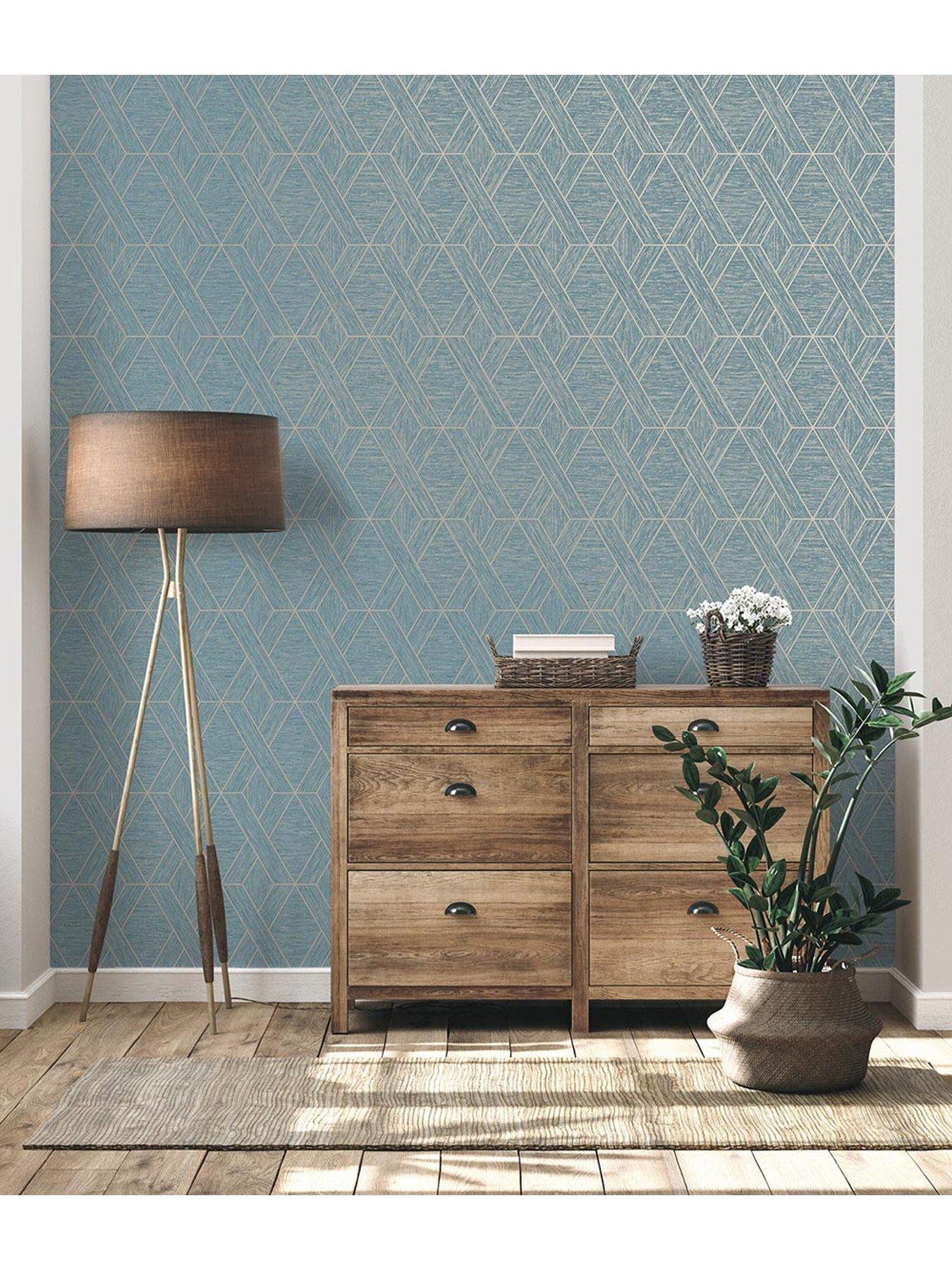 fine-decor-miya-geo-wallpaper-in-tealdetail