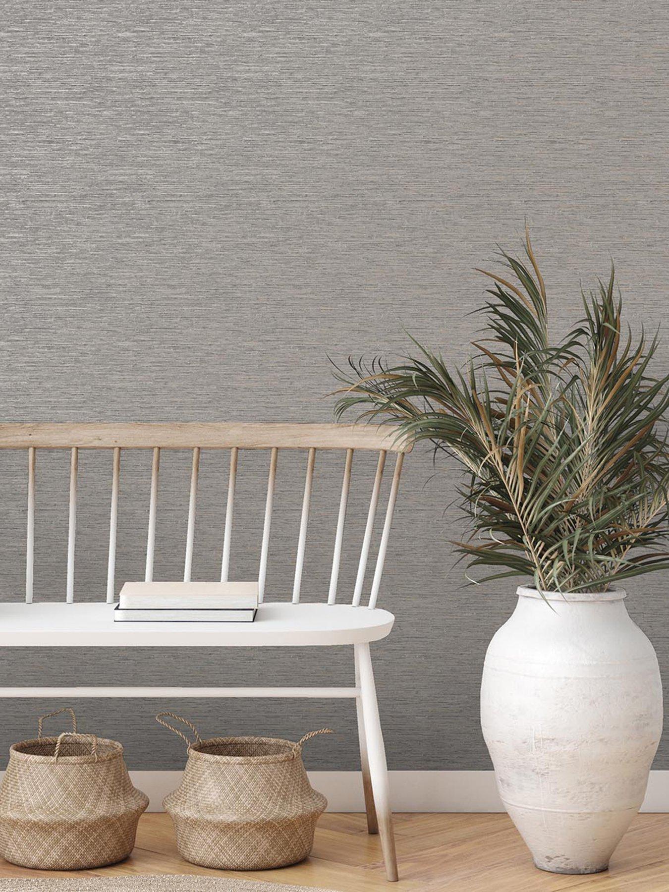 undefined Miya Grasscloth Wallpaper in Grey