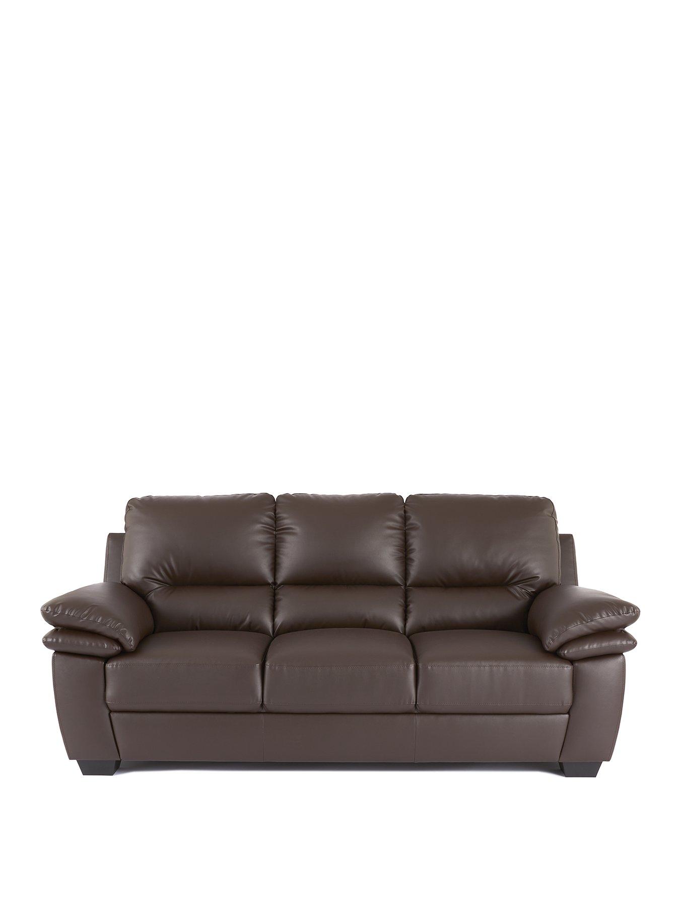 Image 2 of 6 of The Very Collection Verona&nbsp;Faux Leather 3 Seater Sofa&nbsp;- FSC&reg; Certified