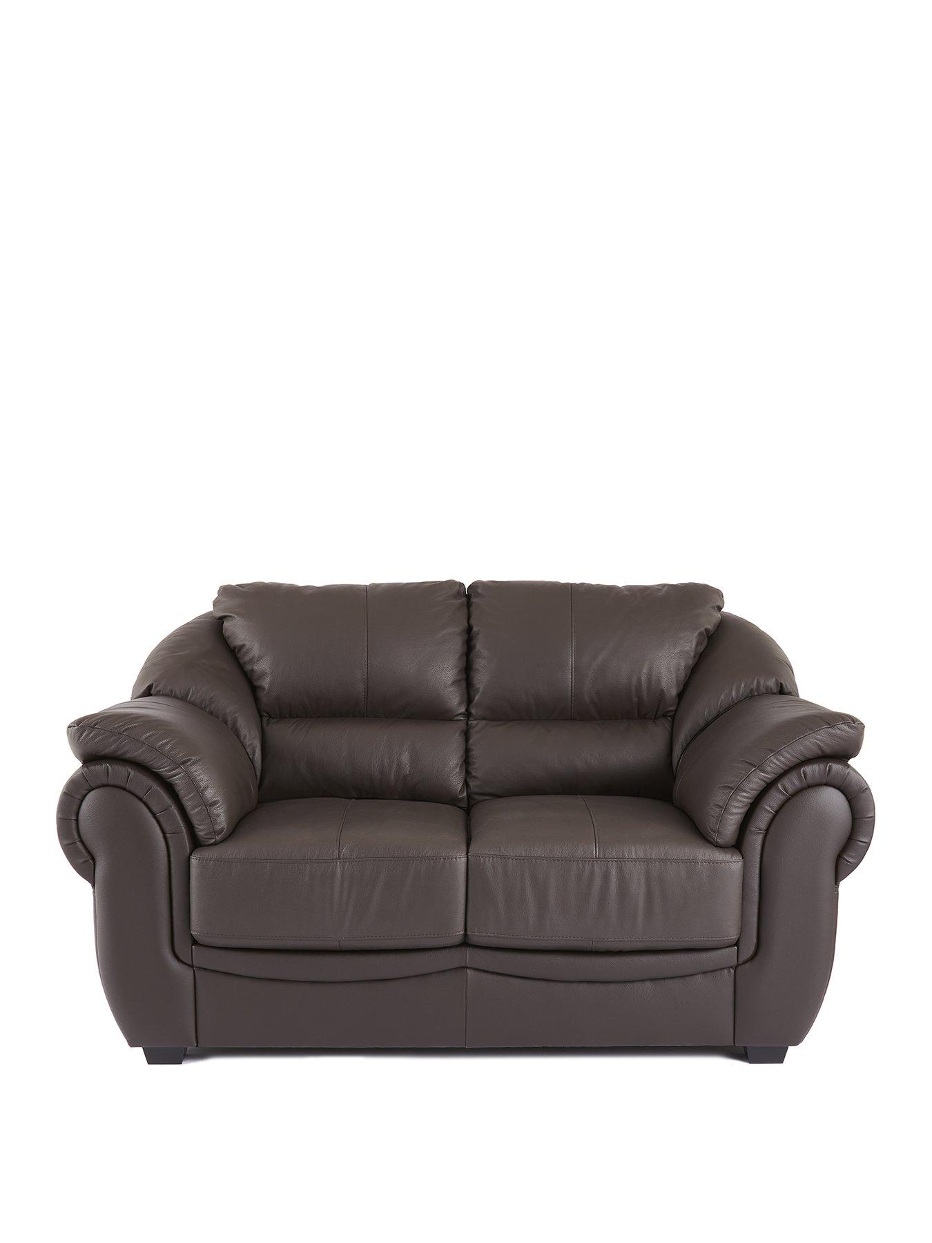 very-home-naples-leather-2-seater-sofastillFront