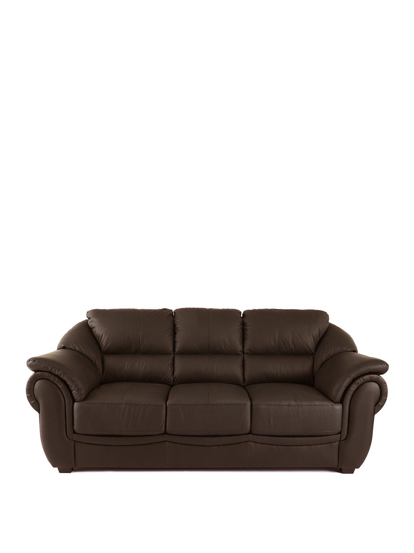 Image 2 of 5 of The Very Collection Naples Italian Leather 3 Seater Sofa
