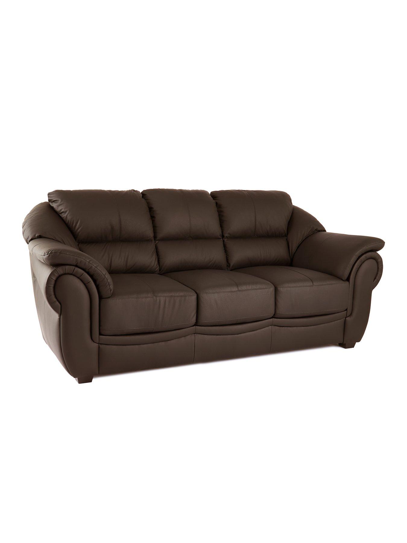 Image 3 of 5 of The Very Collection Naples Italian Leather 3 Seater Sofa