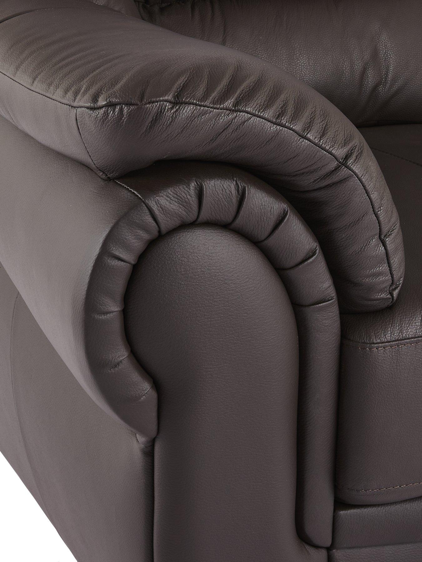 Image 4 of 5 of The Very Collection Naples Italian Leather 3 Seater Sofa