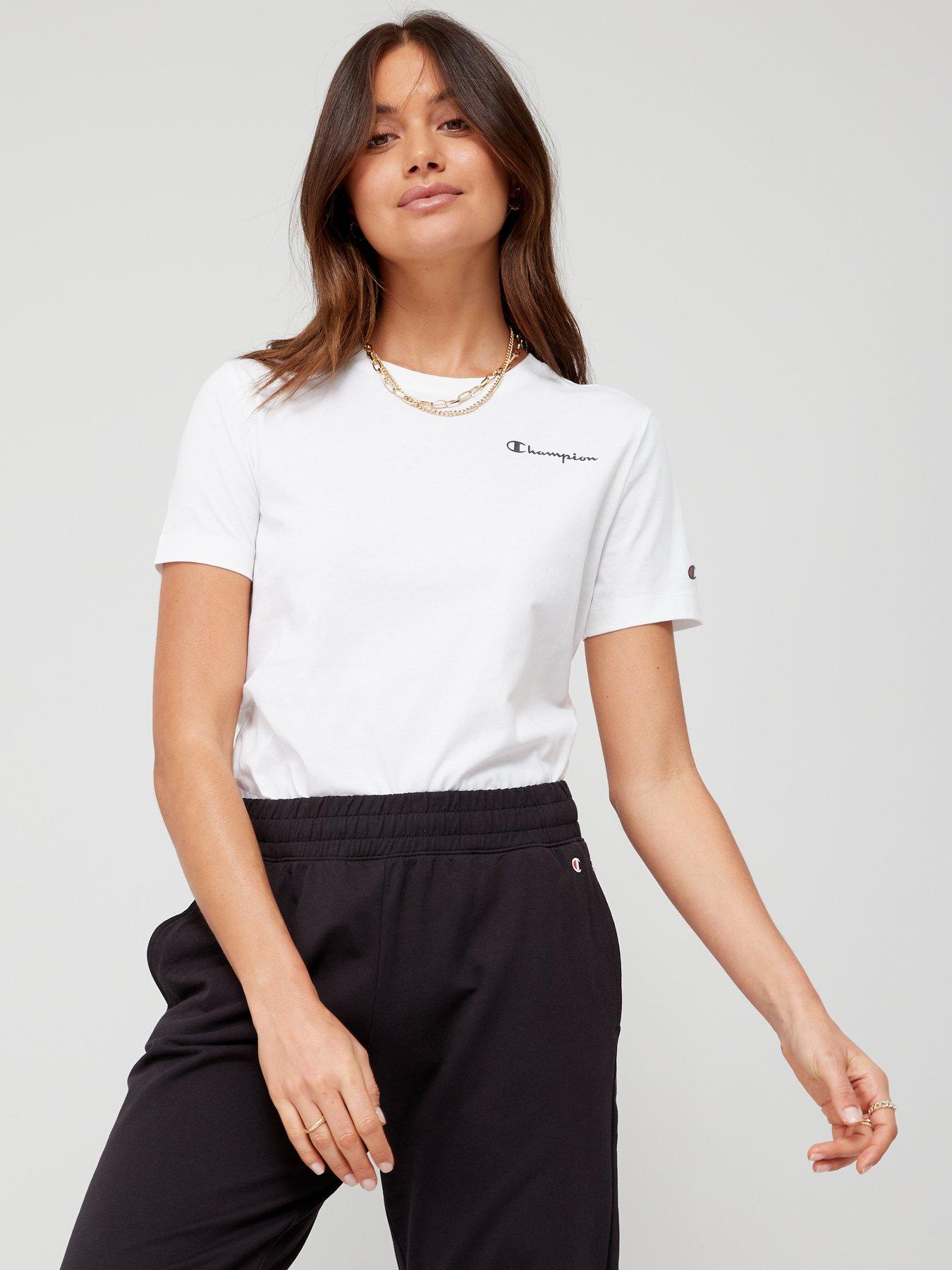 Champion tee 2024 small logo