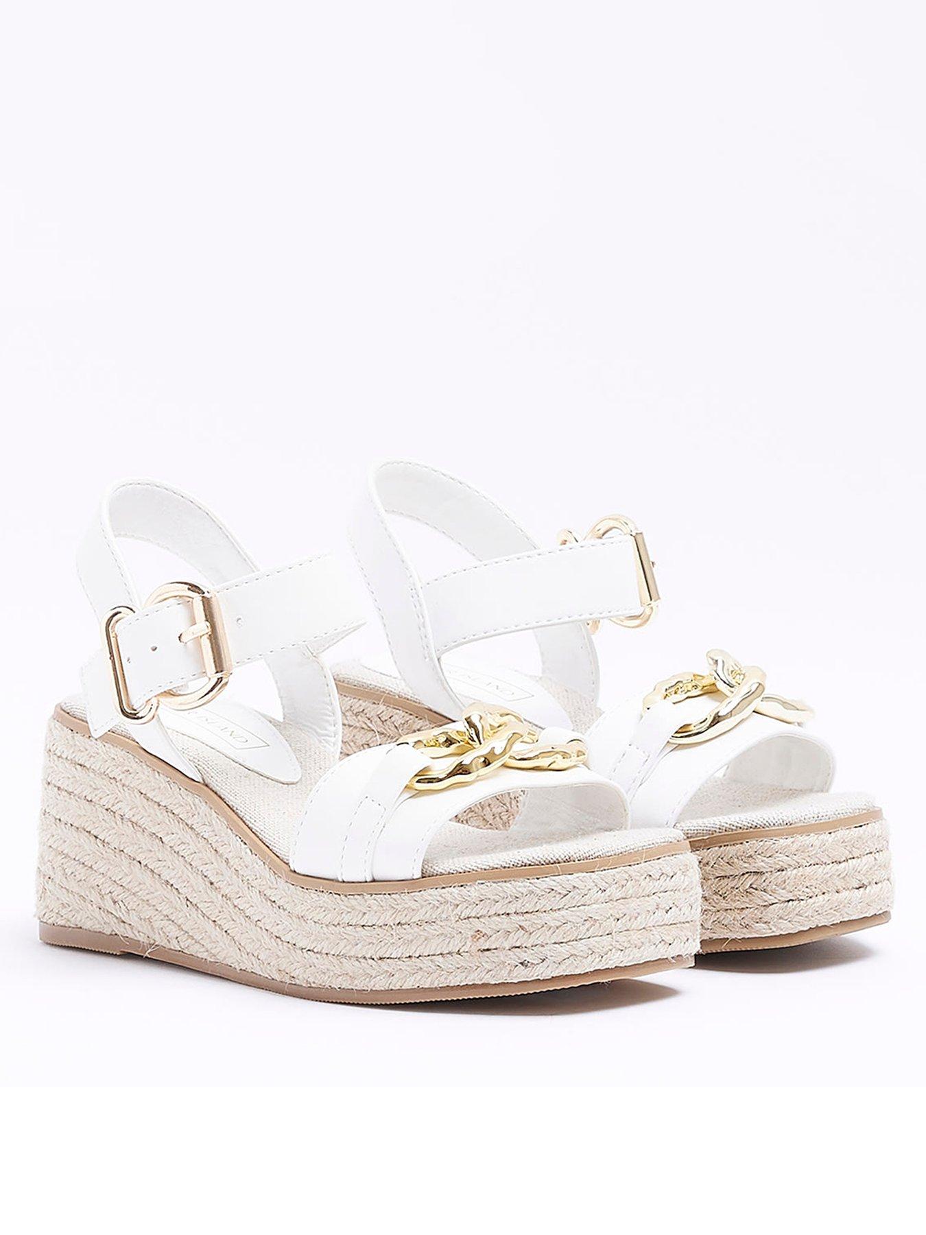 River island discount white platform sandals