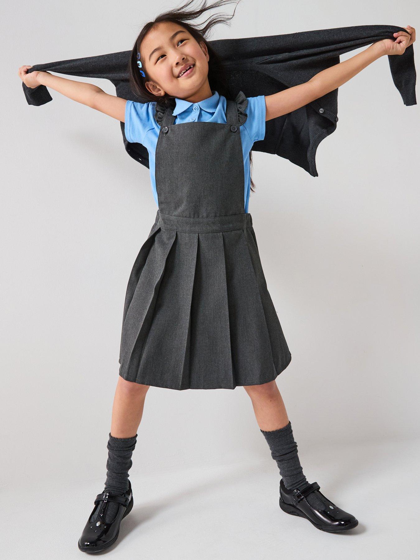 undefined Girls Detailed Pinafore - Grey