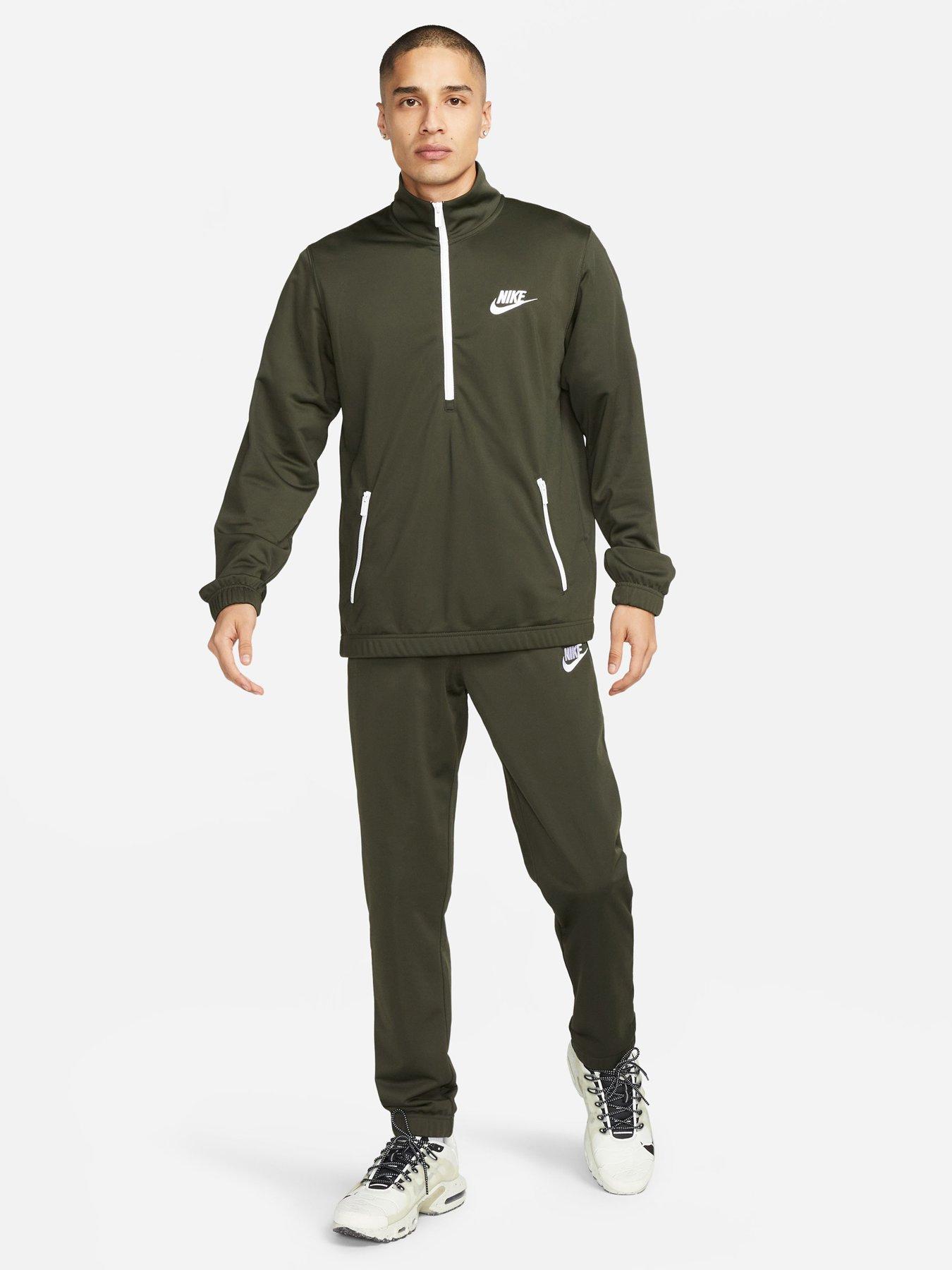 Mens nike olive outlet tracksuit