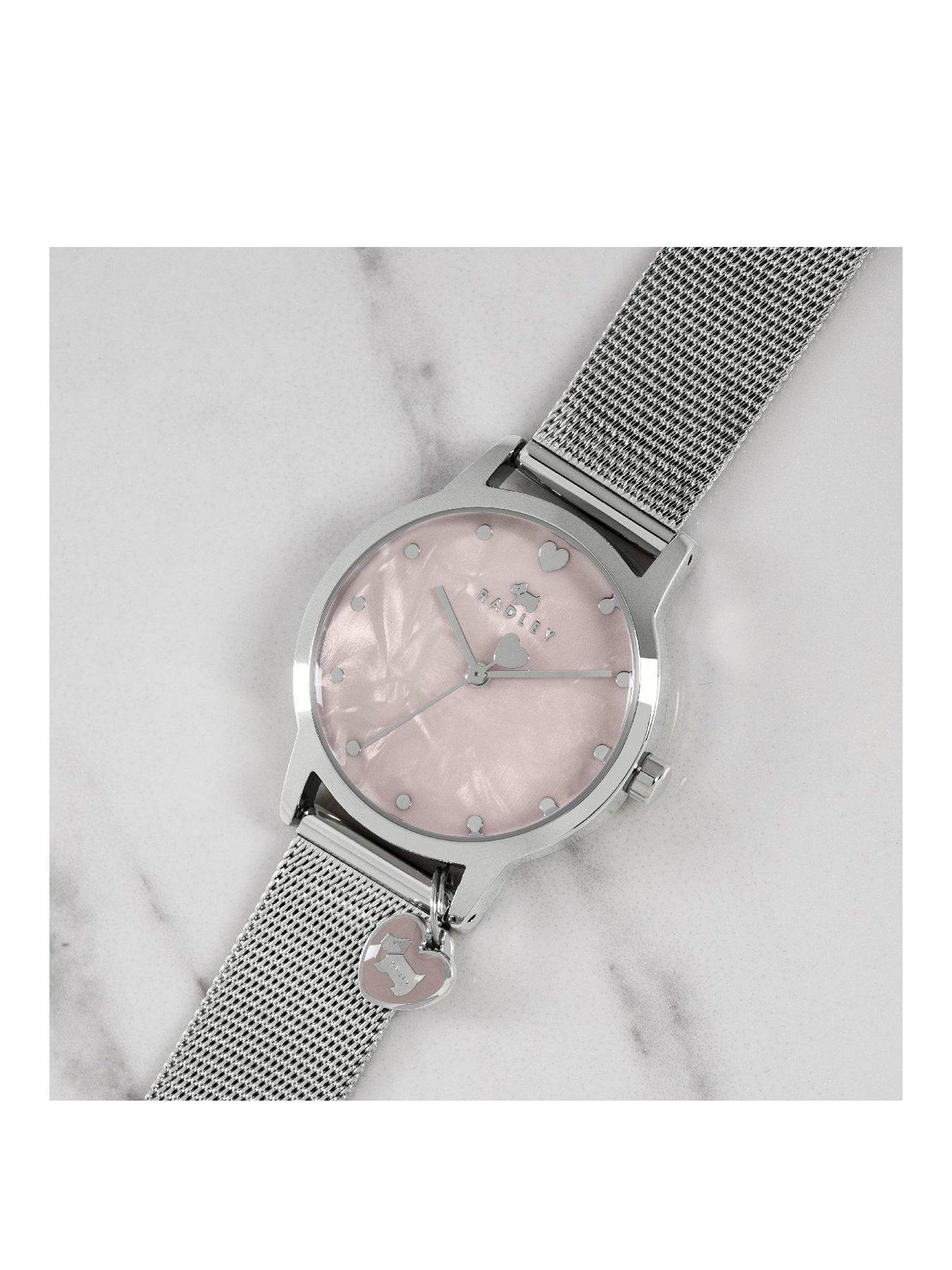 Ladies Silver Stainless Steel Mesh Strap Watch