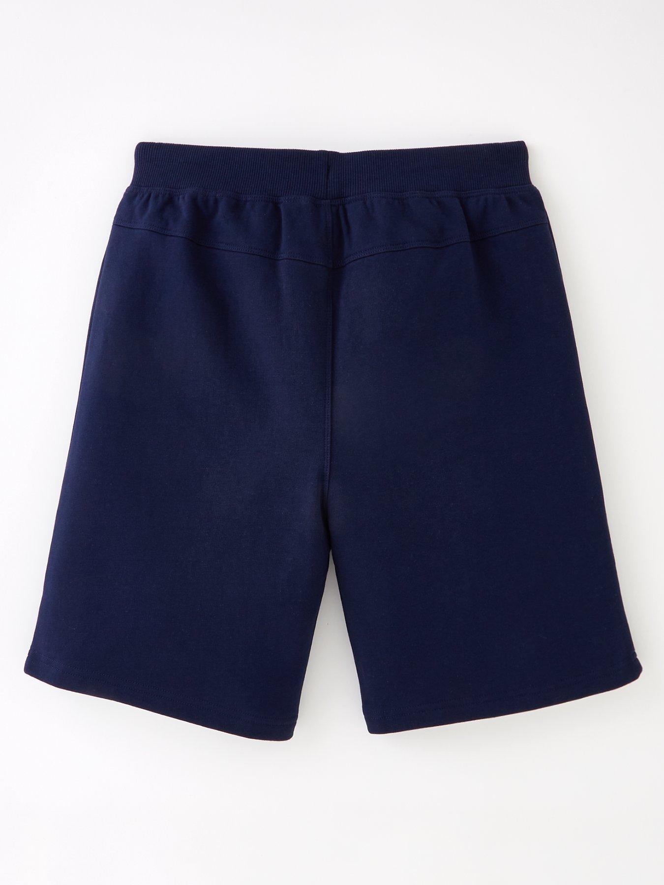 Image 3 of 6 of The Very Collection Unisex Drawstring Cotton-Blend Jogger Shorts - Navy