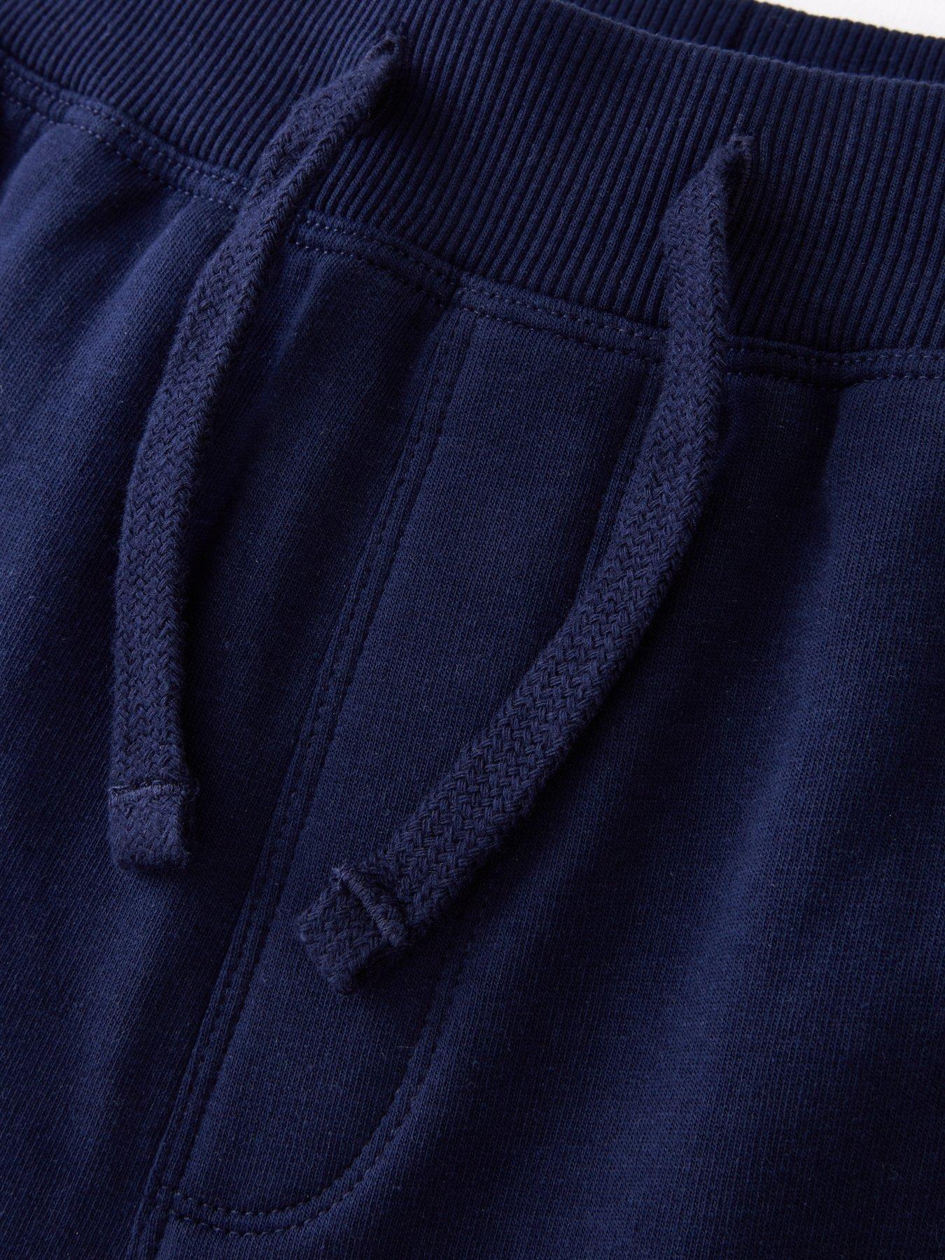 Image 4 of 6 of The Very Collection Unisex Drawstring Cotton-Blend Jogger Shorts - Navy