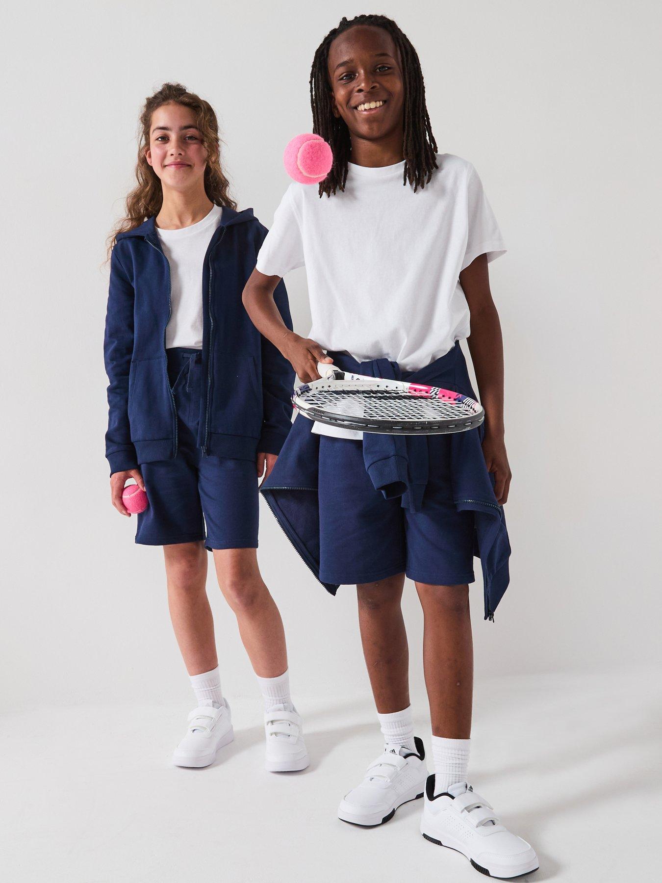 Image 6 of 6 of The Very Collection Unisex Drawstring Cotton-Blend Jogger Shorts - Navy