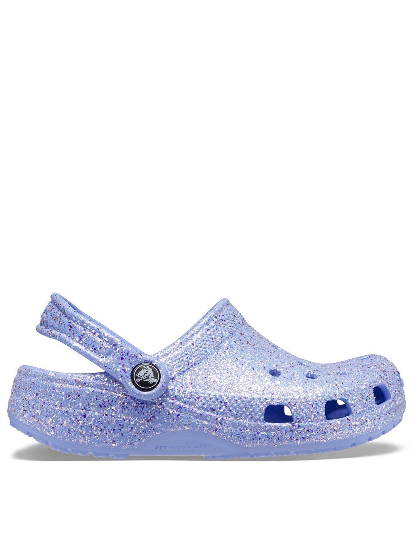 Big kids glitter discount crocs