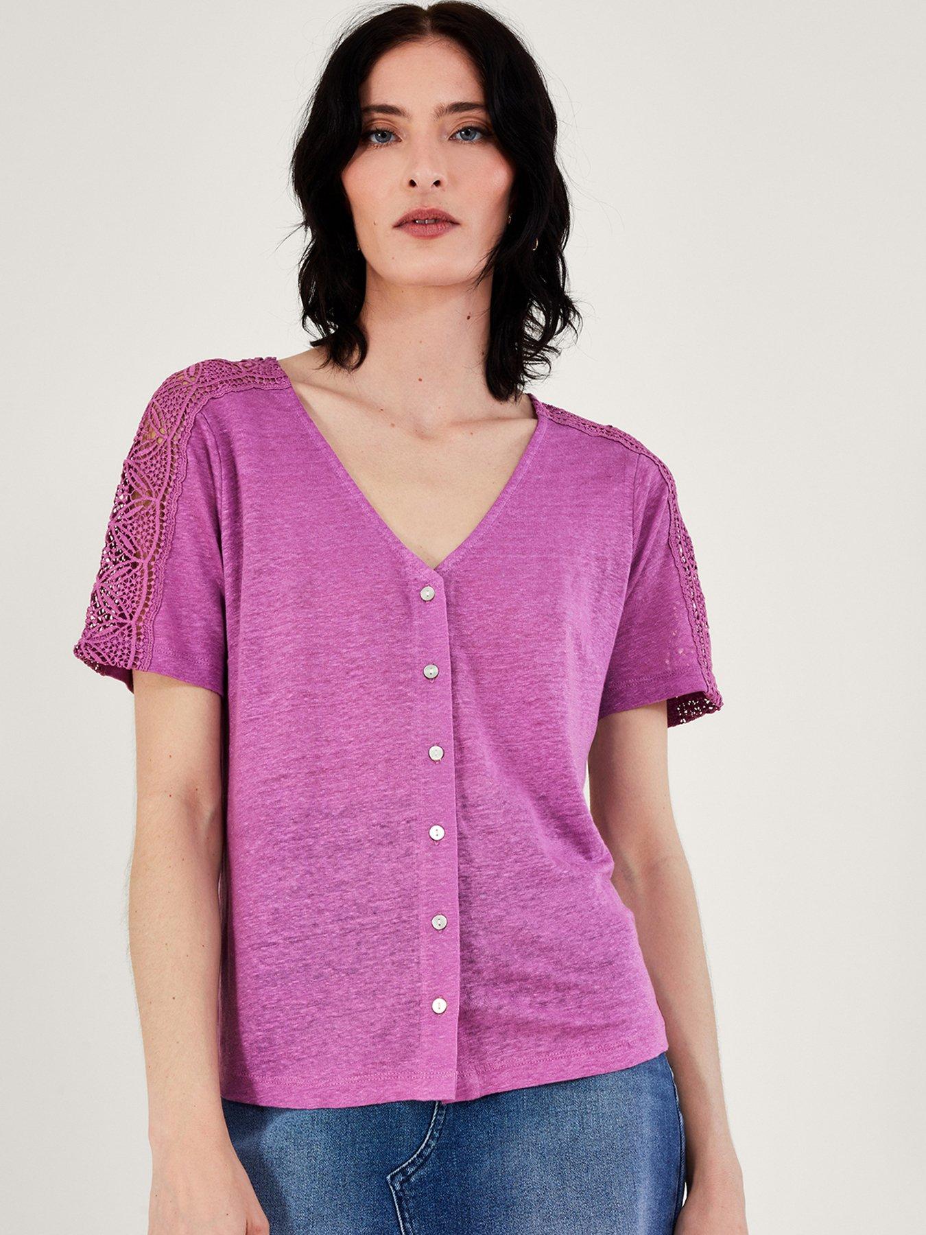 monsoon-button-through-lace-short-sleeve-linen-t