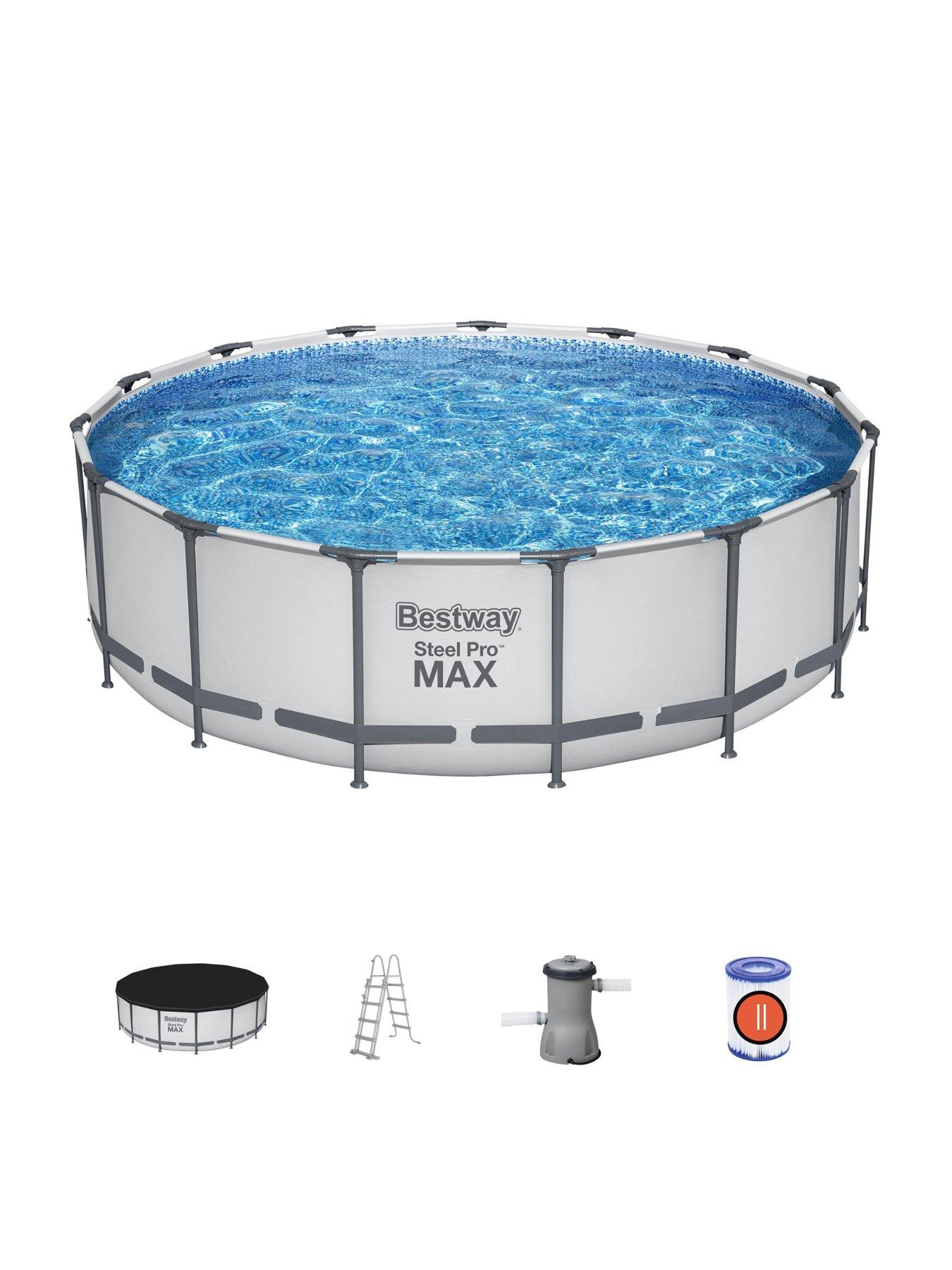 bestway-15ft-steel-pro-max-frame-pool-set-filter-pump-with-ladderfront