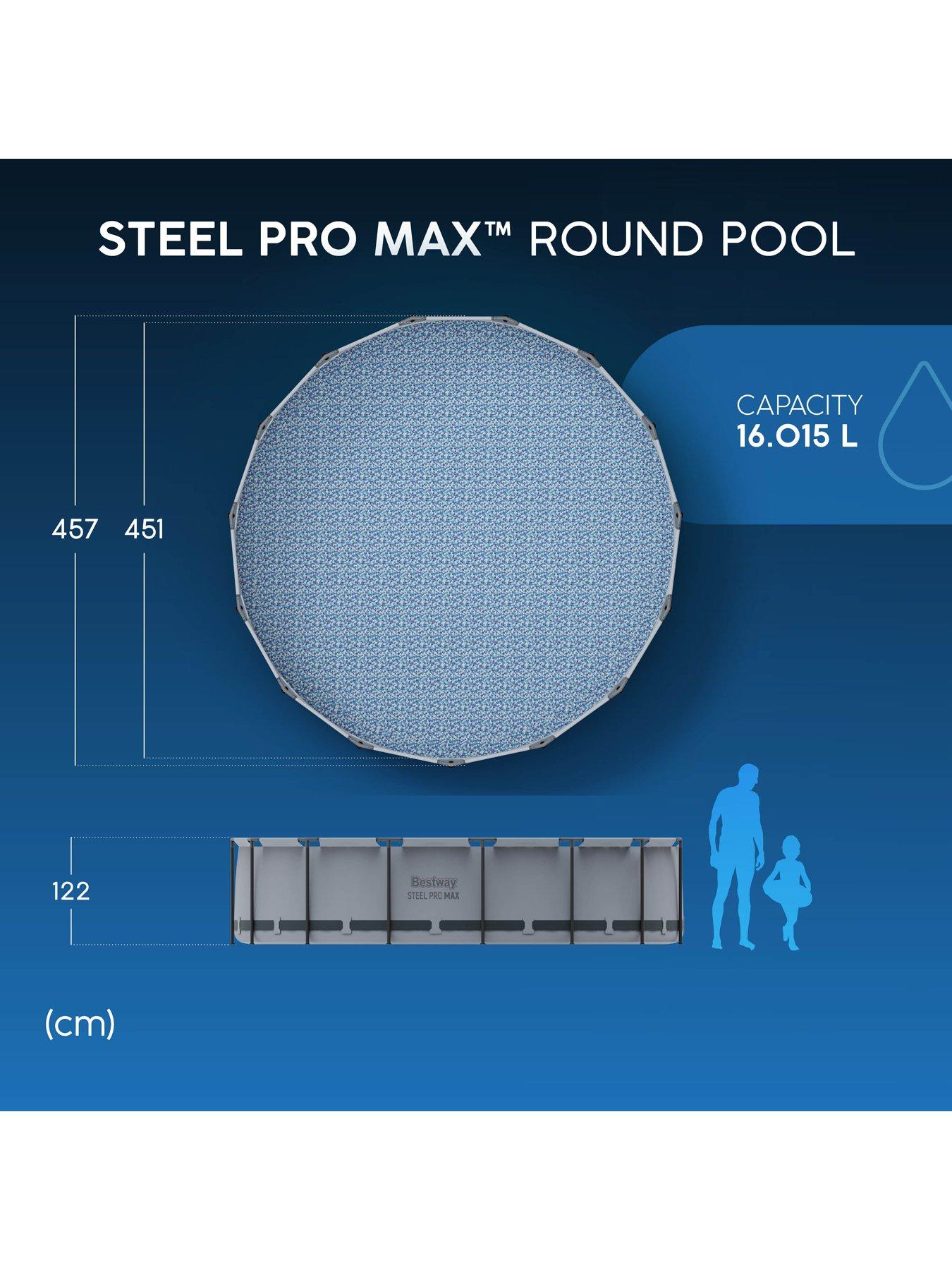 bestway-15ft-steel-pro-max-frame-pool-set-filter-pump-with-ladderdetail