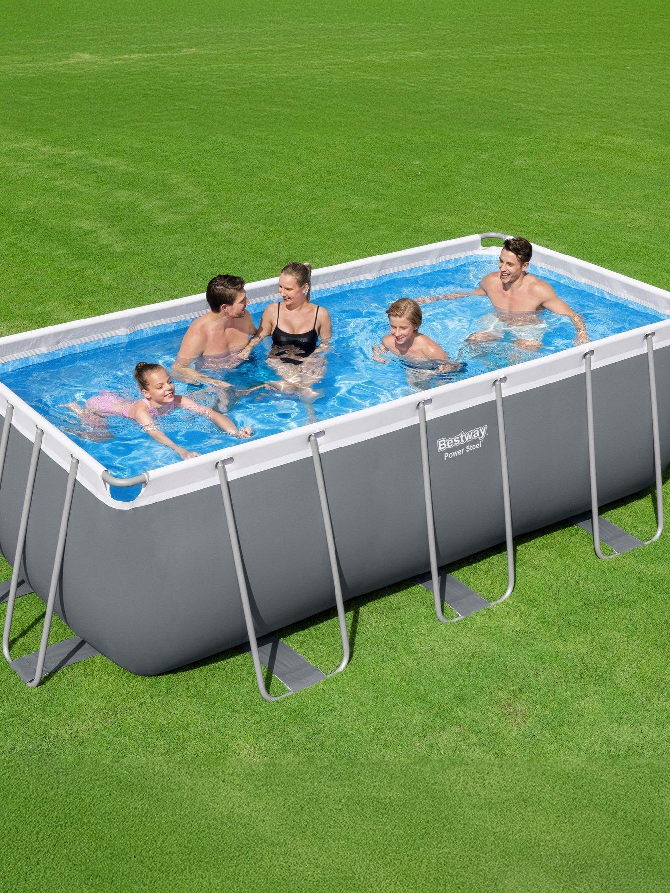 bestway-13ft-xnbsp6ft-power-steel-frame-pool-set-filter-pump-with-ladder