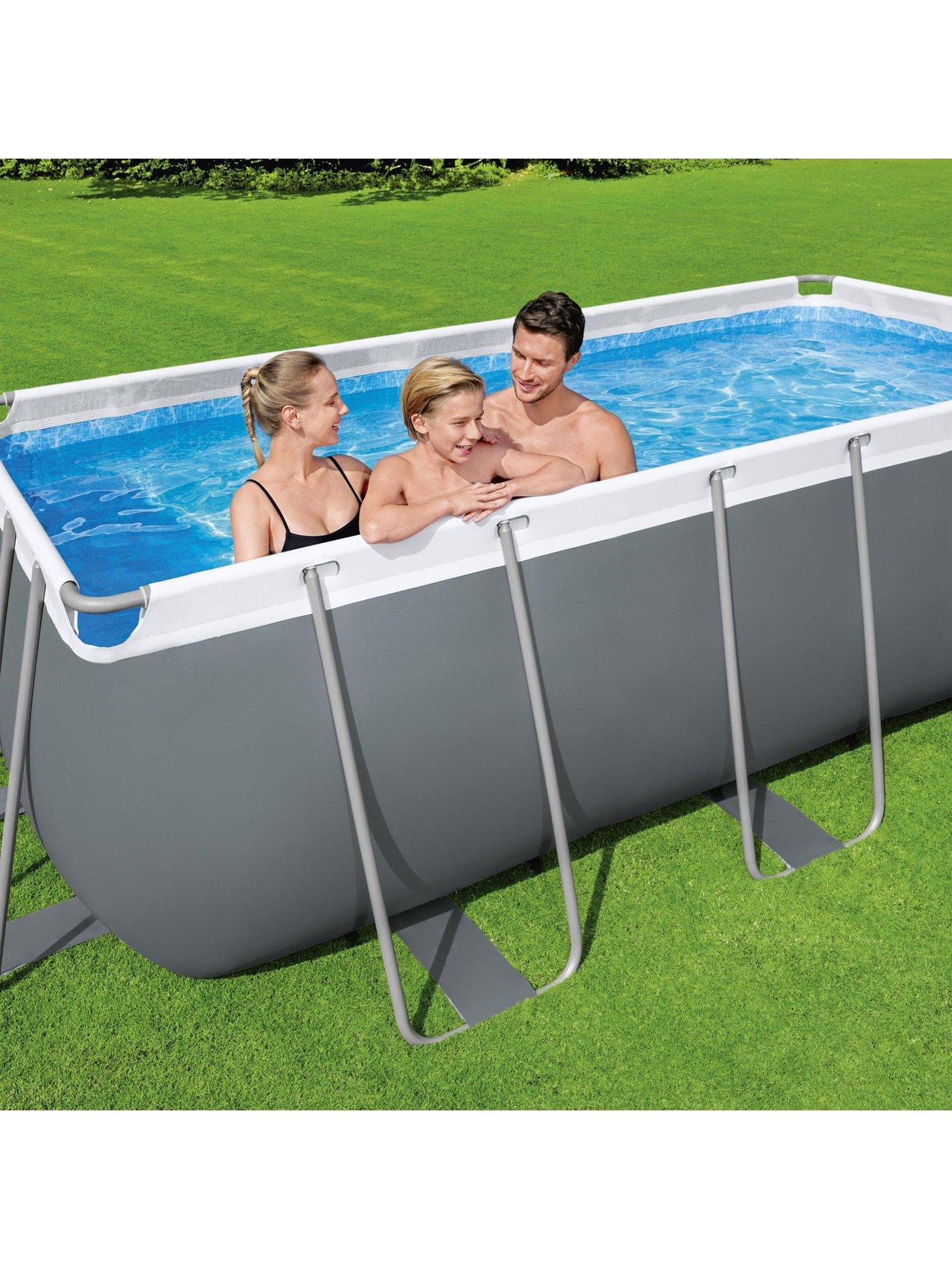 bestway-13ft-x-6ft-steel-pro-max-frame-pool-set-filter-pump-with-ladderoutfit