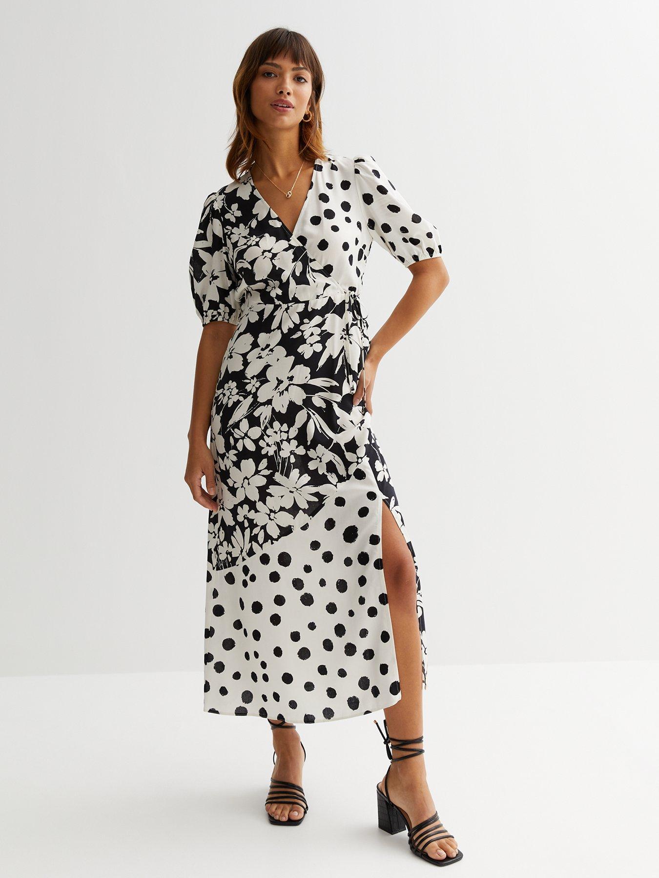 Midi wrap shop floral dress