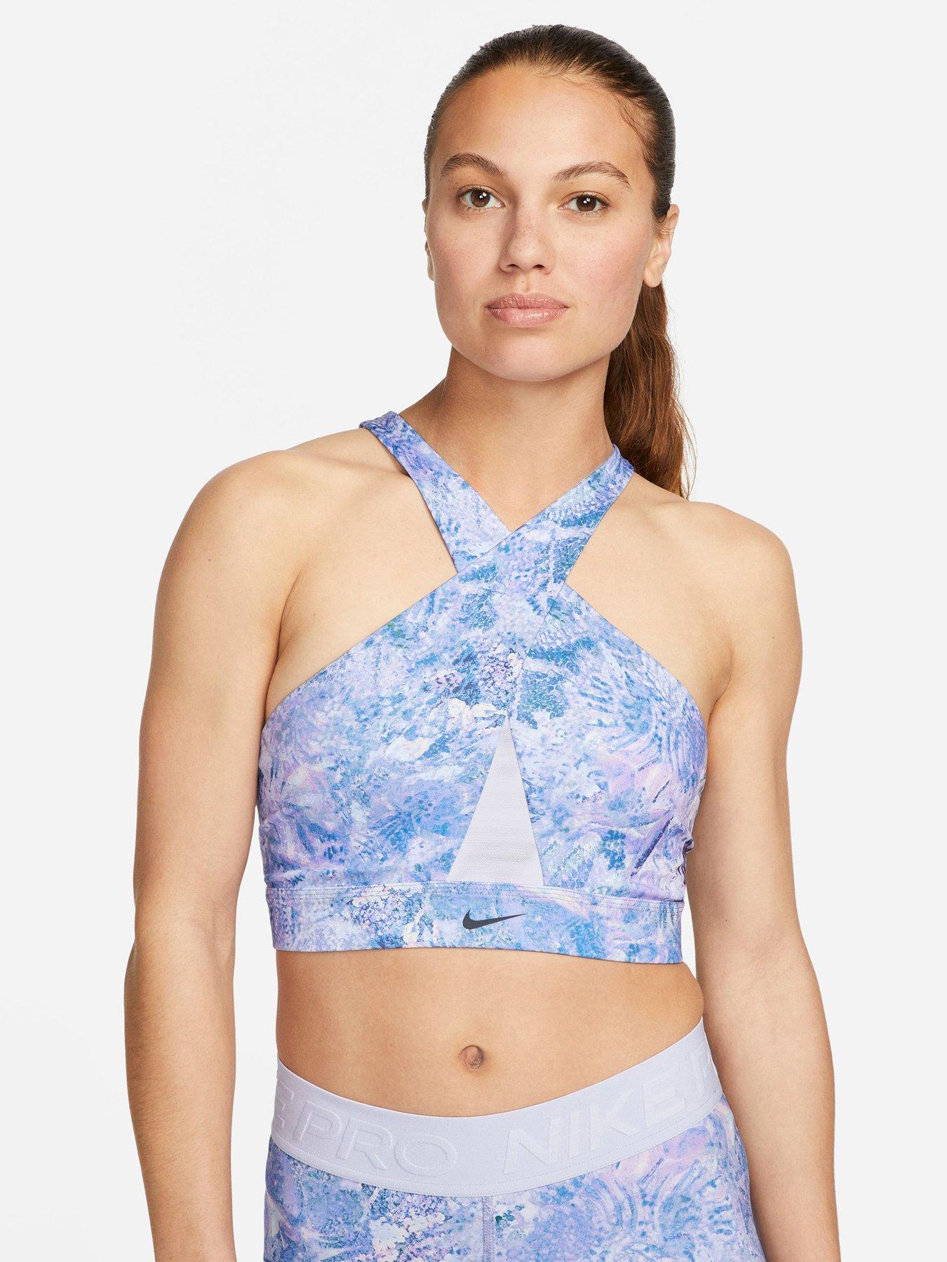 Nike Womens Swoosh Wrap Bra - Blue