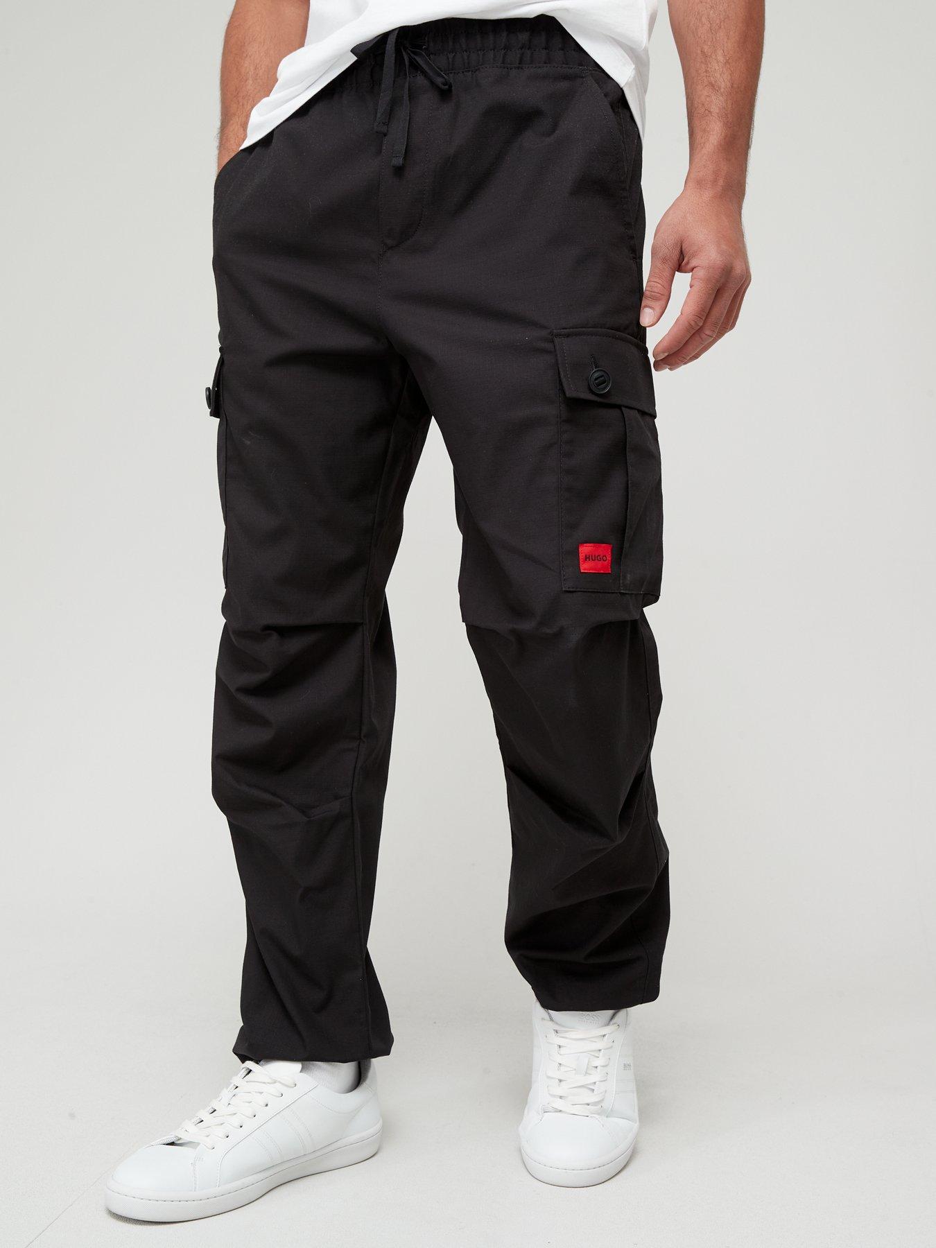 Image 1 of 5 of HUGO Garlo233 Regular Fit Cargo Pants - Black