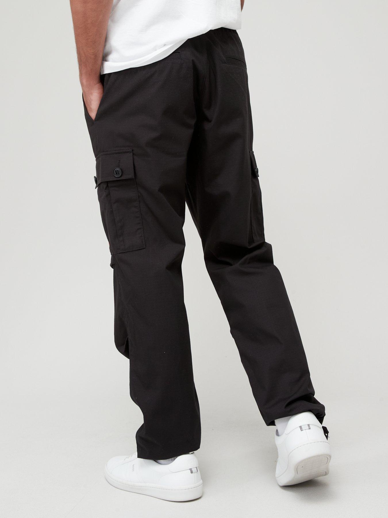 hugo-garlo233-regular-fit-cargo-pants-blackstillFront