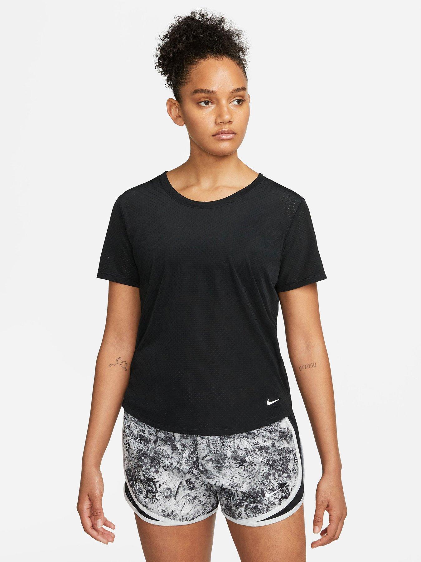 Nike Womens Short-Sleeve Running Top - Brown