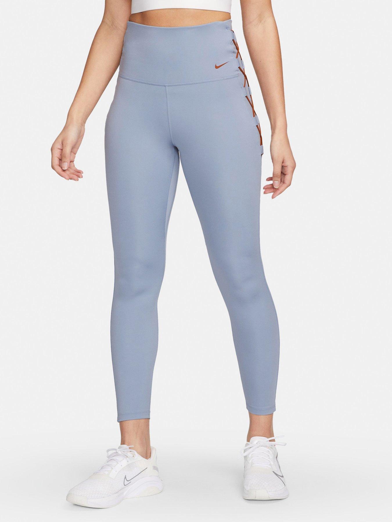 The One Mid-Rise 7/8 Colour-Block Training Leggings - Blue