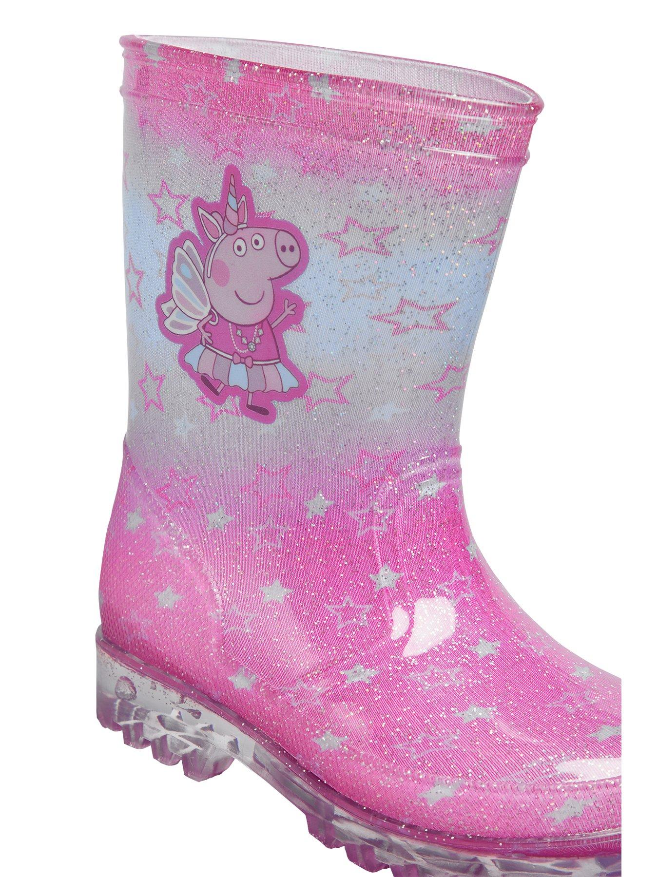 Peppa pig glitter shop light up welly