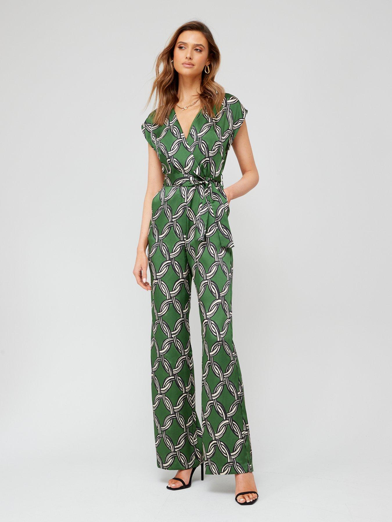 Mango cheap jumpsuit green