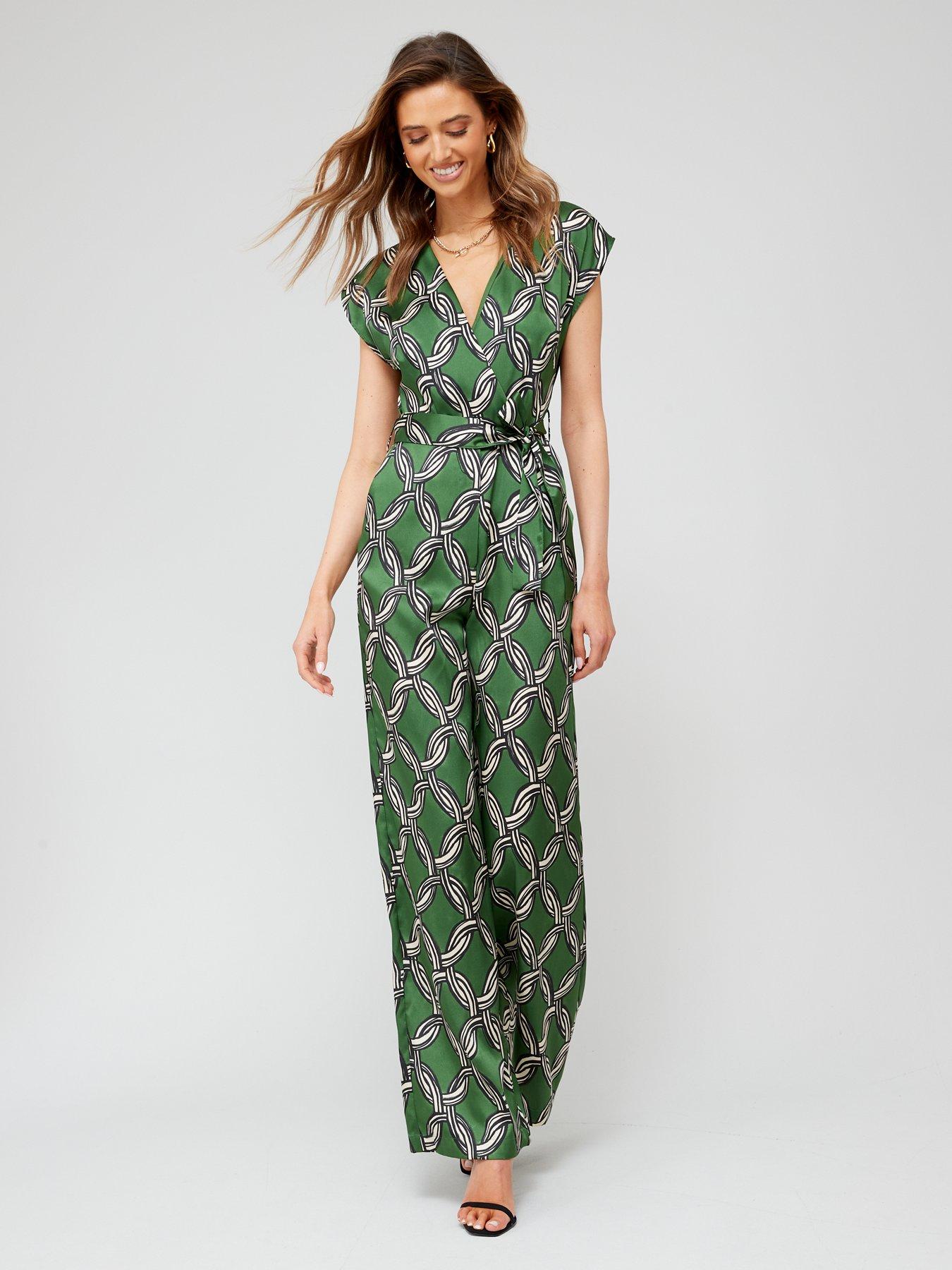 Mango long printed jumpsuit deals