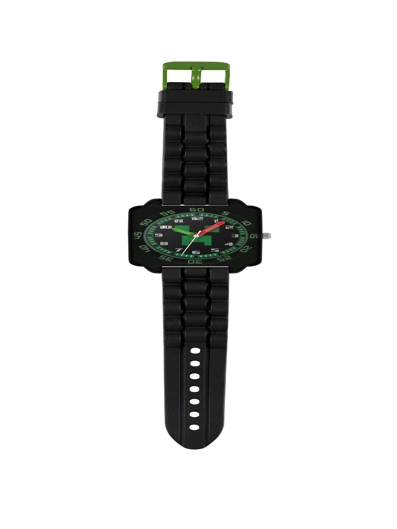 minecraft-black-silicon-strap-watchstillFront