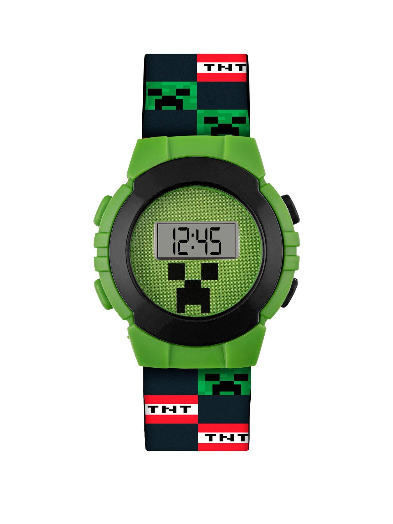 Minecraft Green Digital Watch