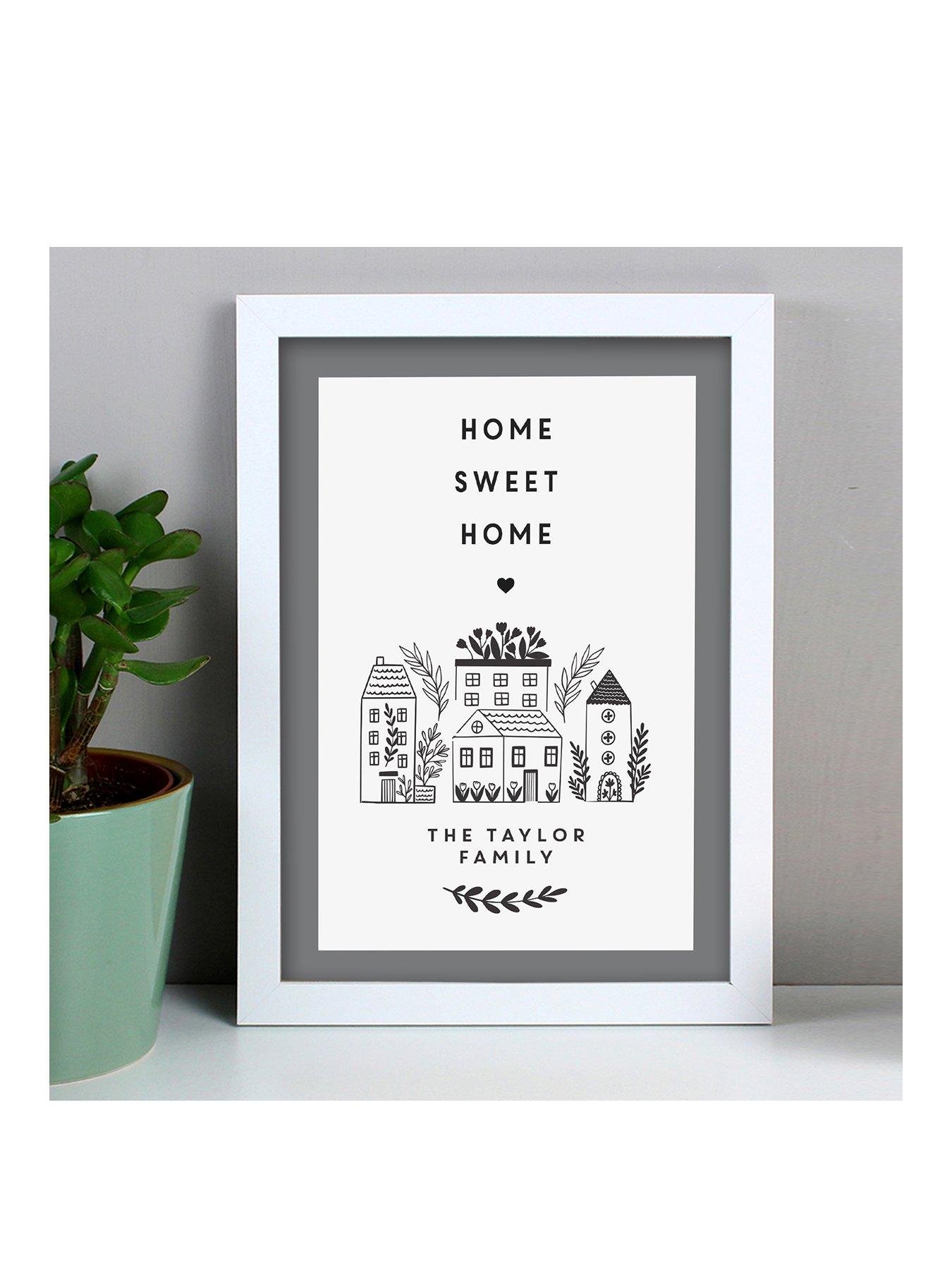The Personalised Memento Company Personalised Home Sweet Home Framed Print
