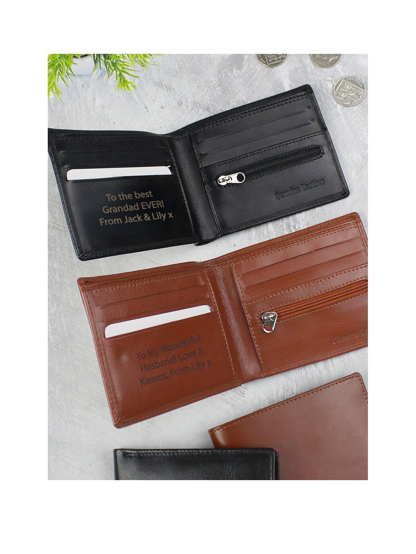 undefined Personalised Secret Message Leather Wallet