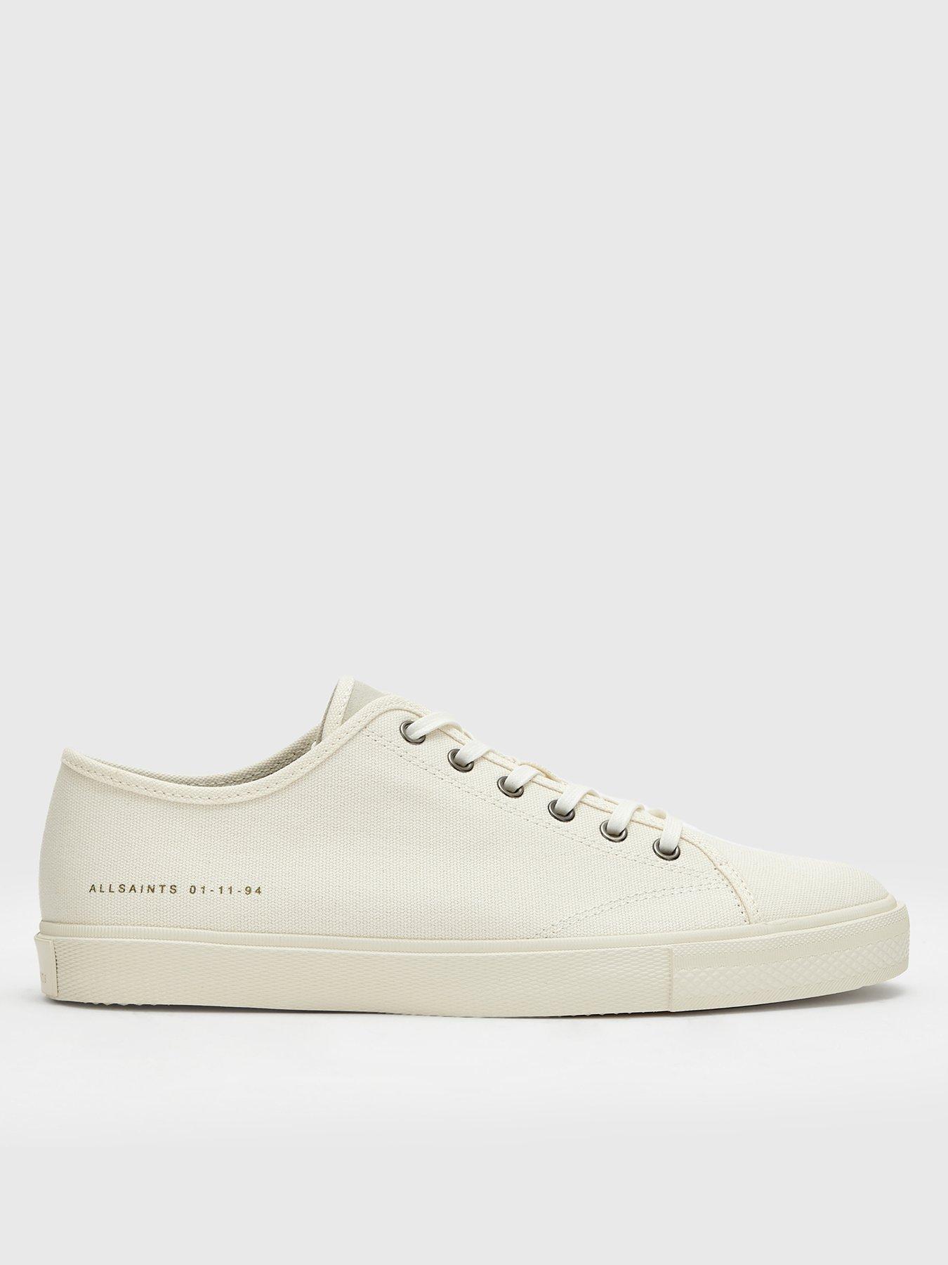 White canvas hot sale leather sneakers