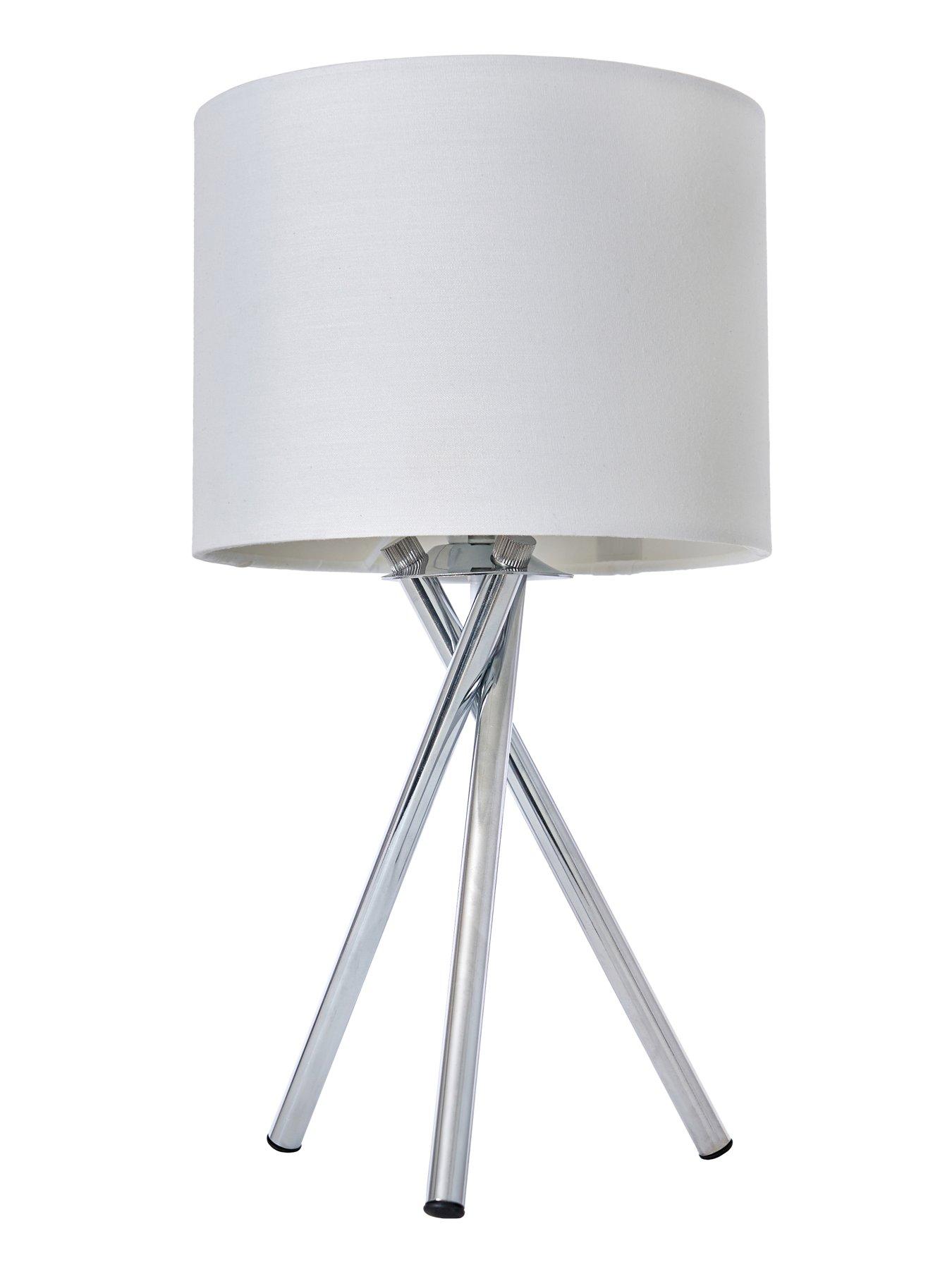 Image 5 of 6 of The Very Collection Tripod Bedside Table Lamp - Ivory