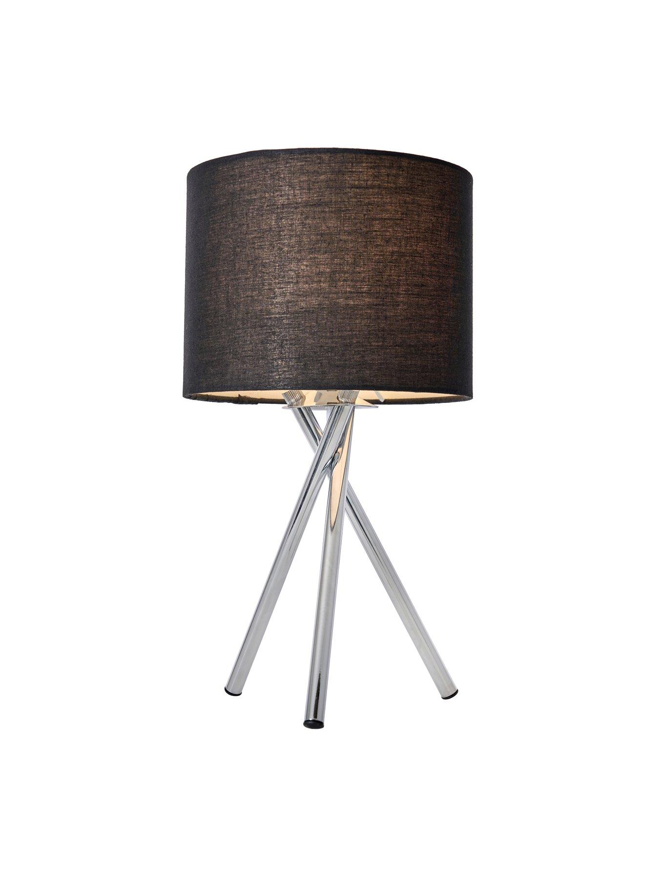 Image 2 of 3 of The Very Collection Tripod Bedside Table Lamp - Black