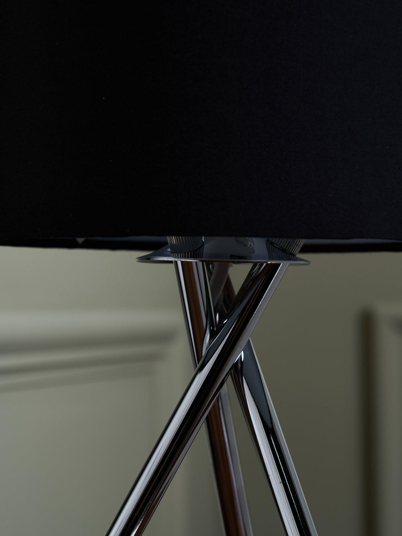 Image 3 of 3 of The Very Collection Tripod Bedside Table Lamp - Black