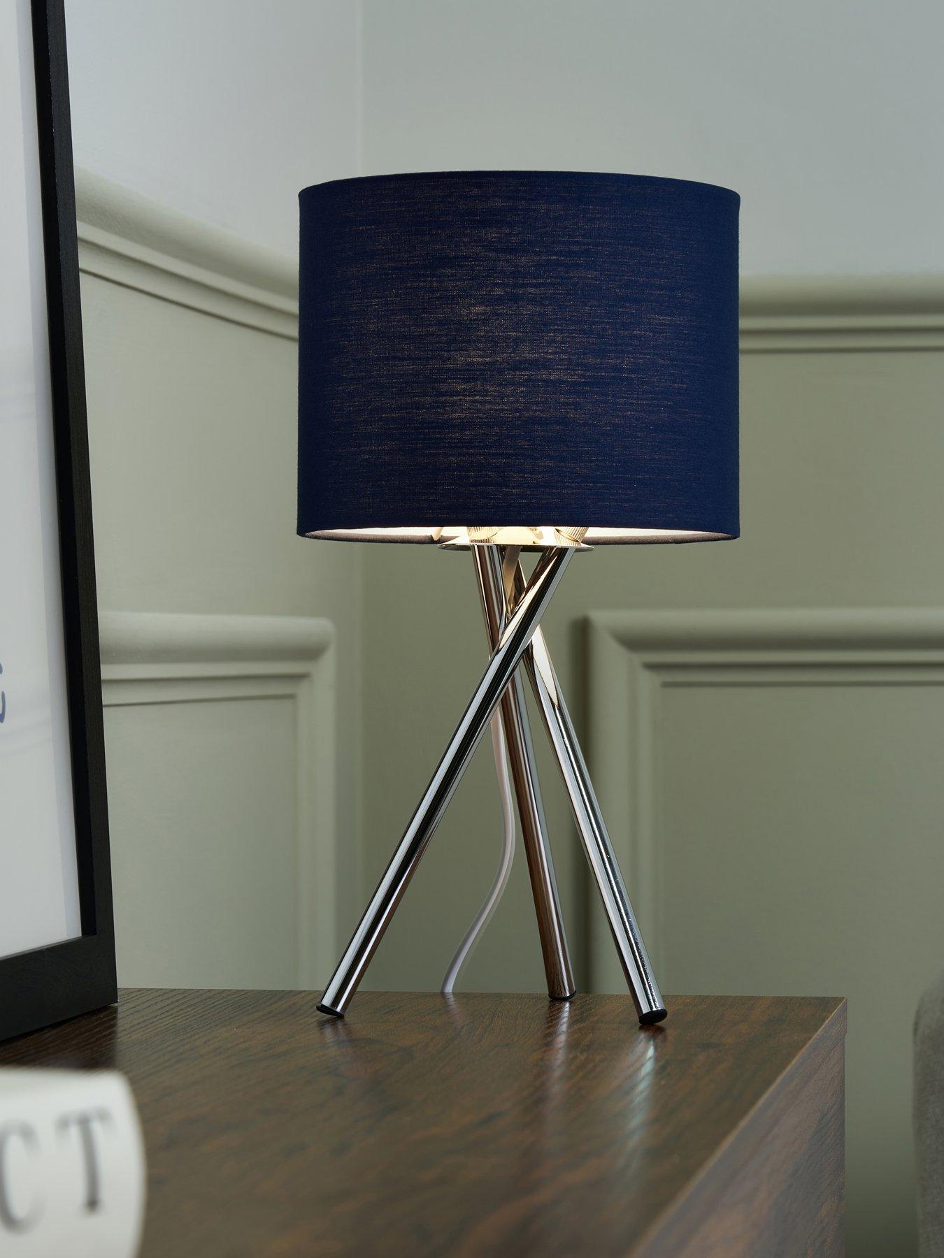 Very Home Tripod Bedside Table Lamp - Navy