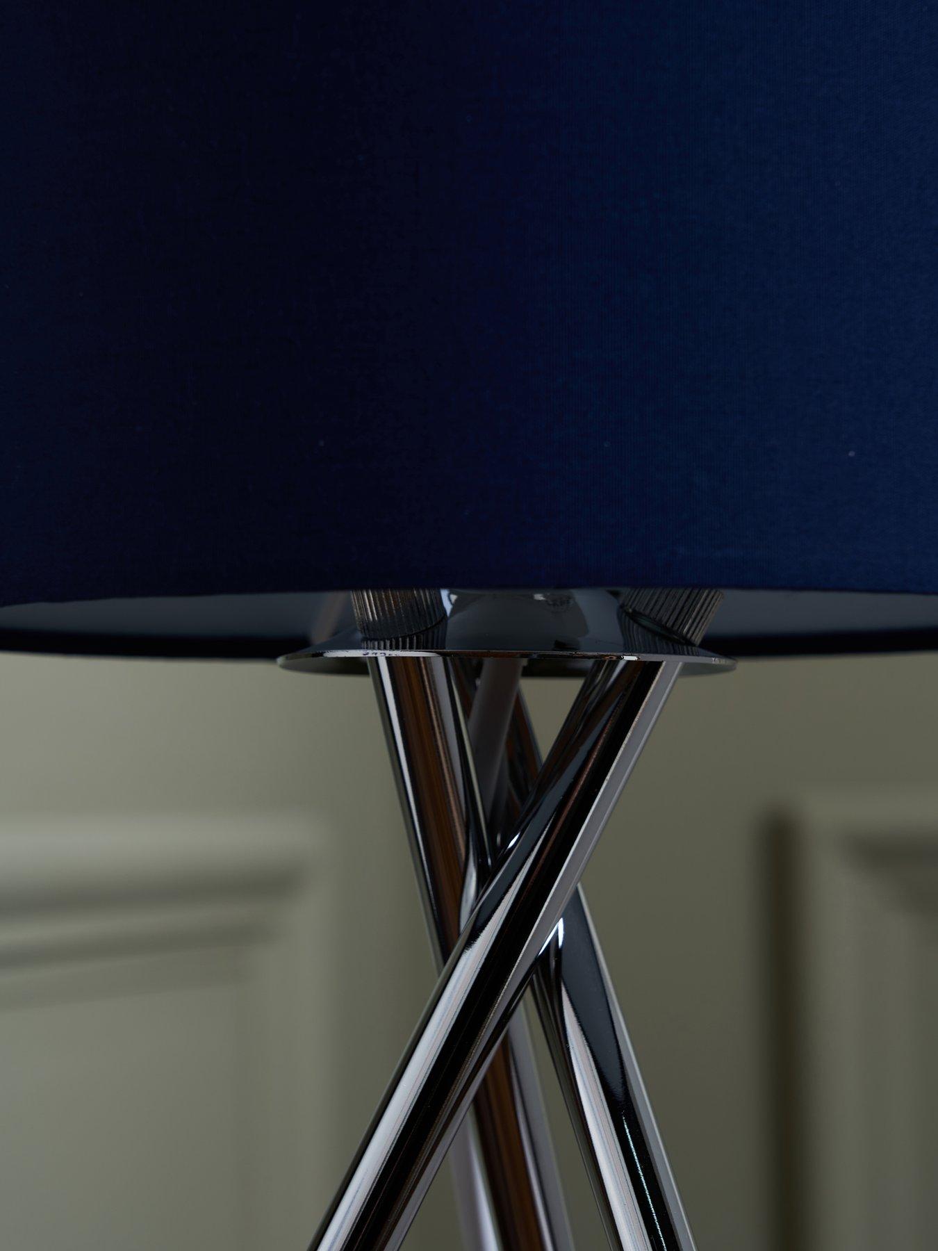 Image 3 of 6 of The Very Collection Tripod Bedside Table Lamp - Navy