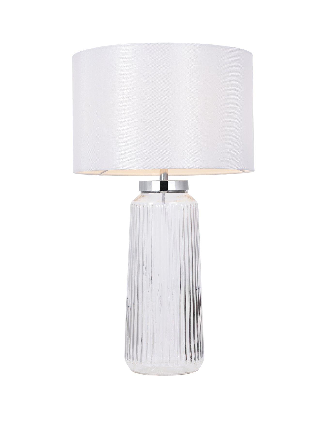 undefined Rei Ribbed Glass Base Table Lamp