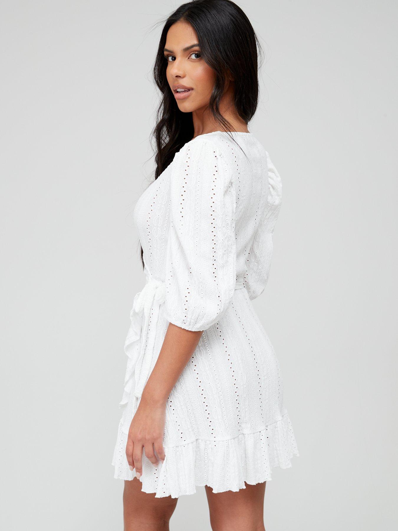 Missguided broderie cheap dress