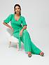 v-by-very-puff-sleeve-v-neck-wide-leg-jumpsuit-greenback