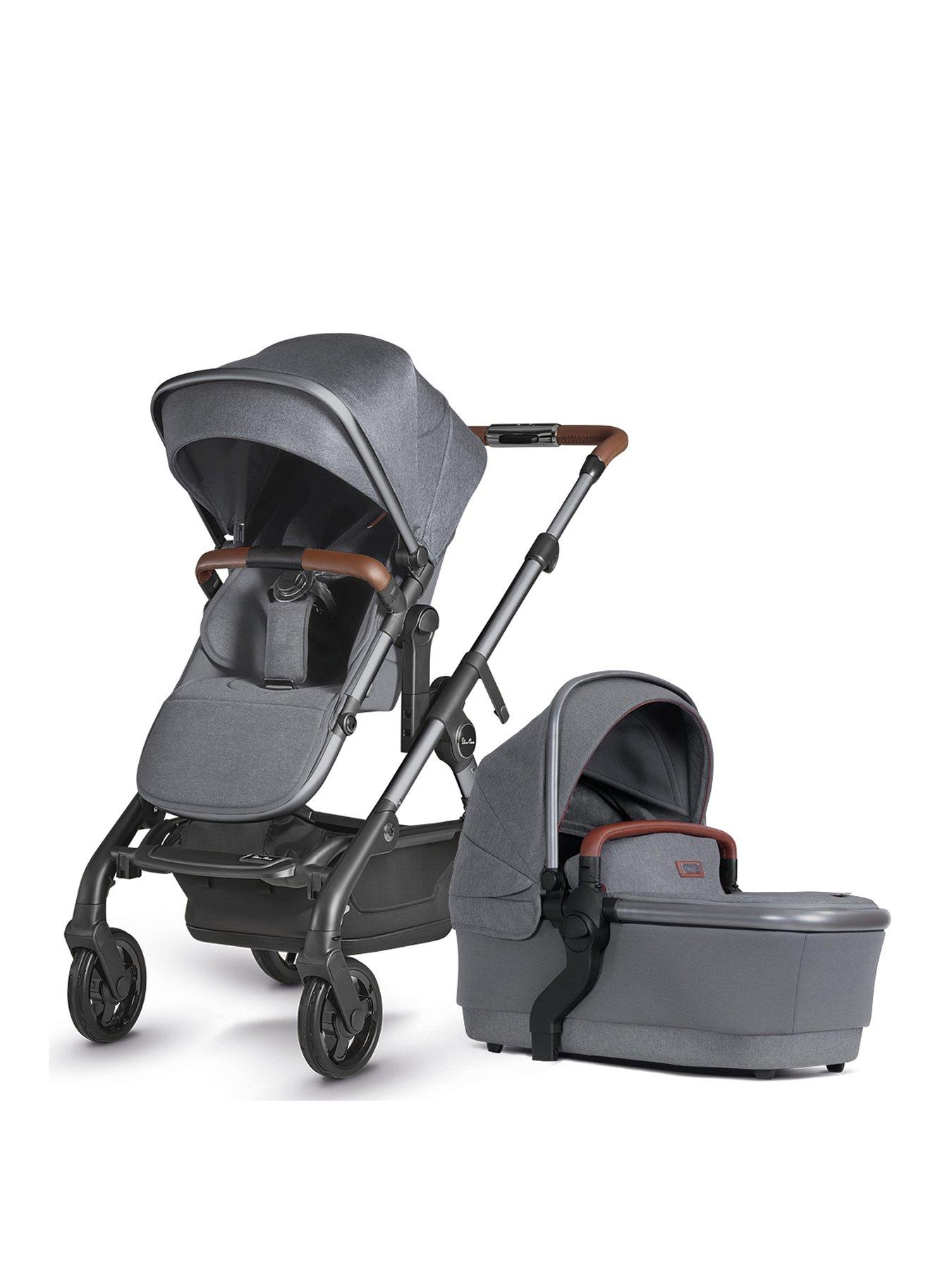 Single silver 2024 cross pram