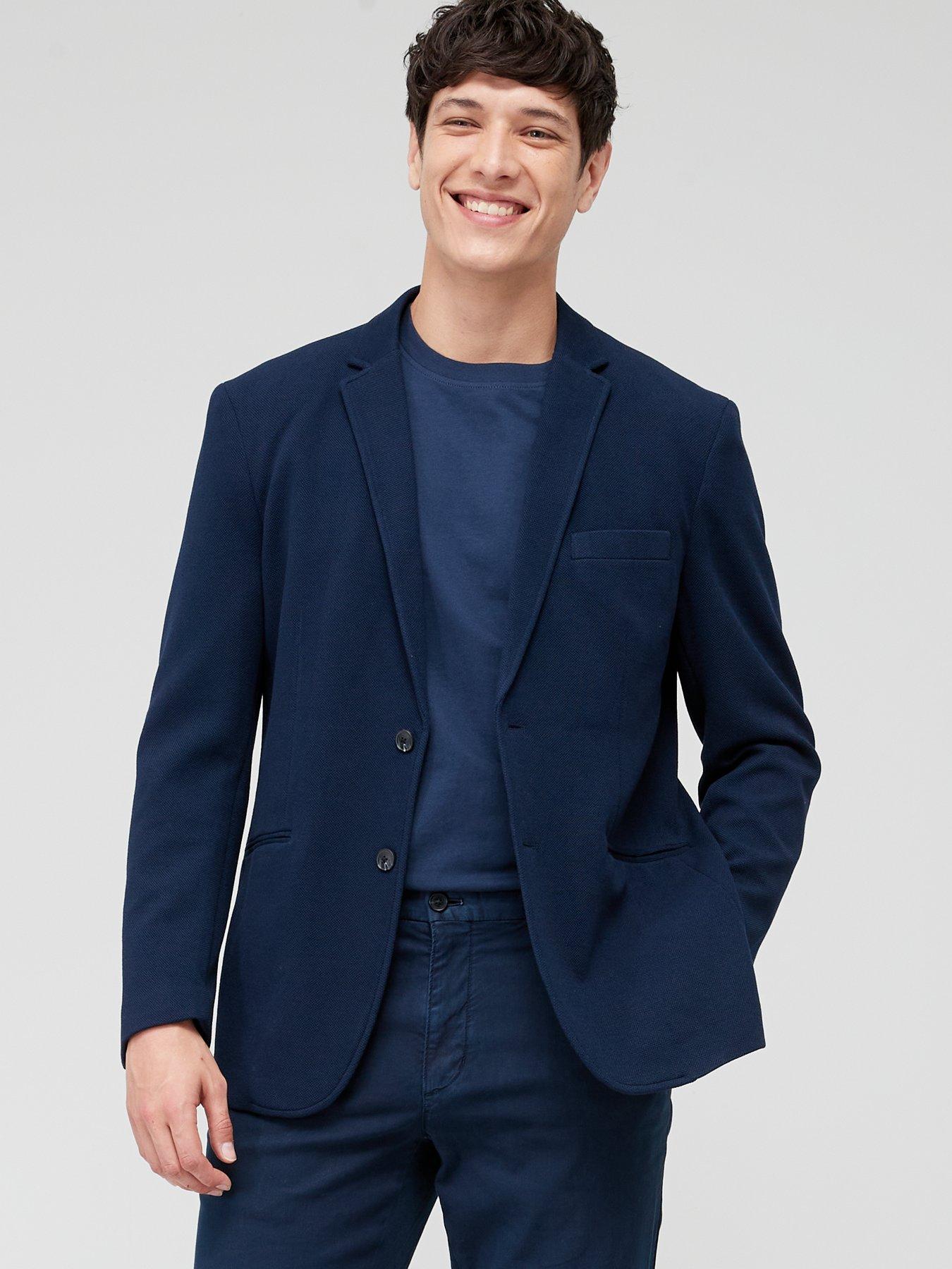 Jack Jones Jack Jones Premium Slim Fit Textured Blazer Navy