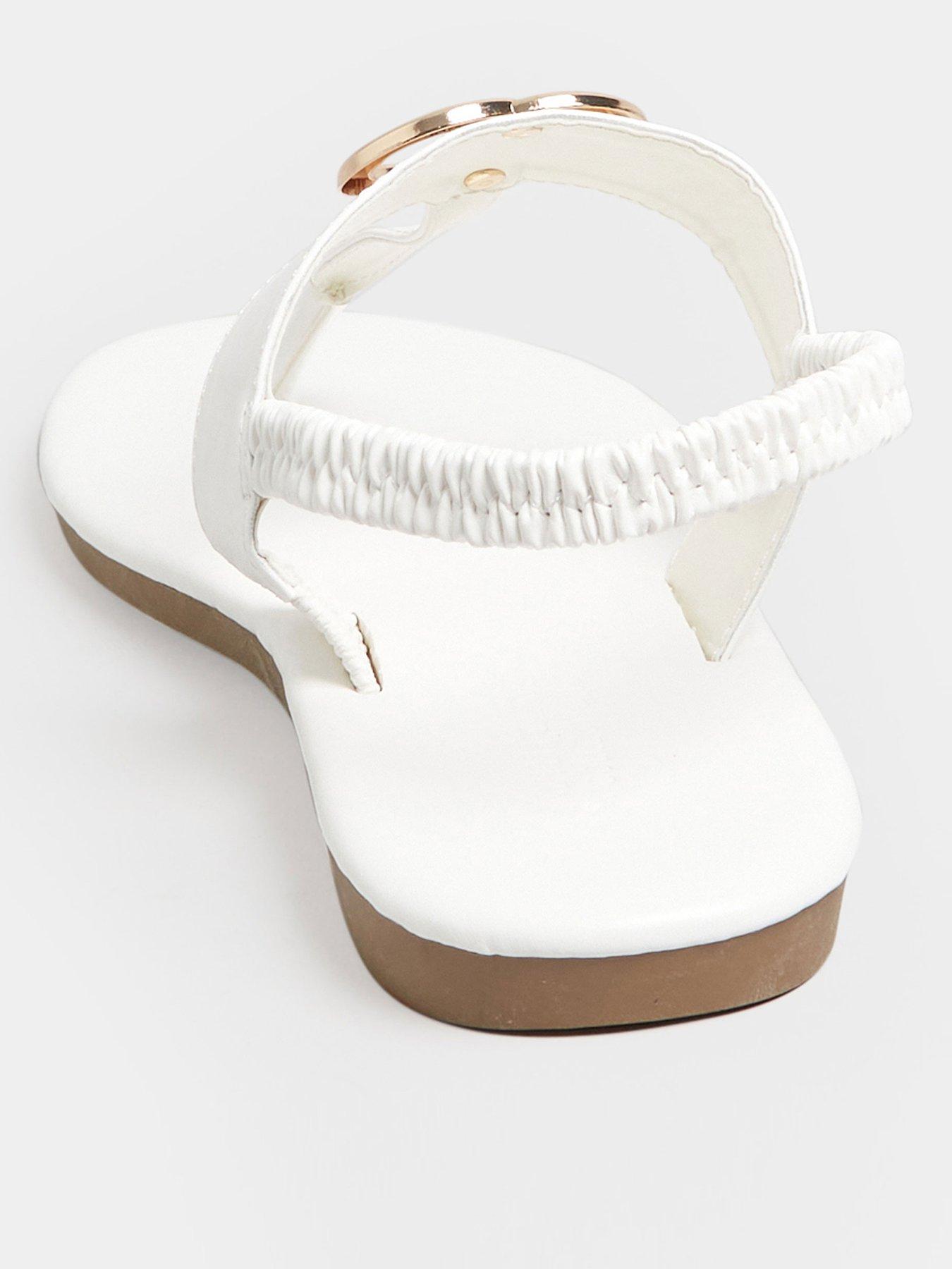 Ladies on sale white sandals