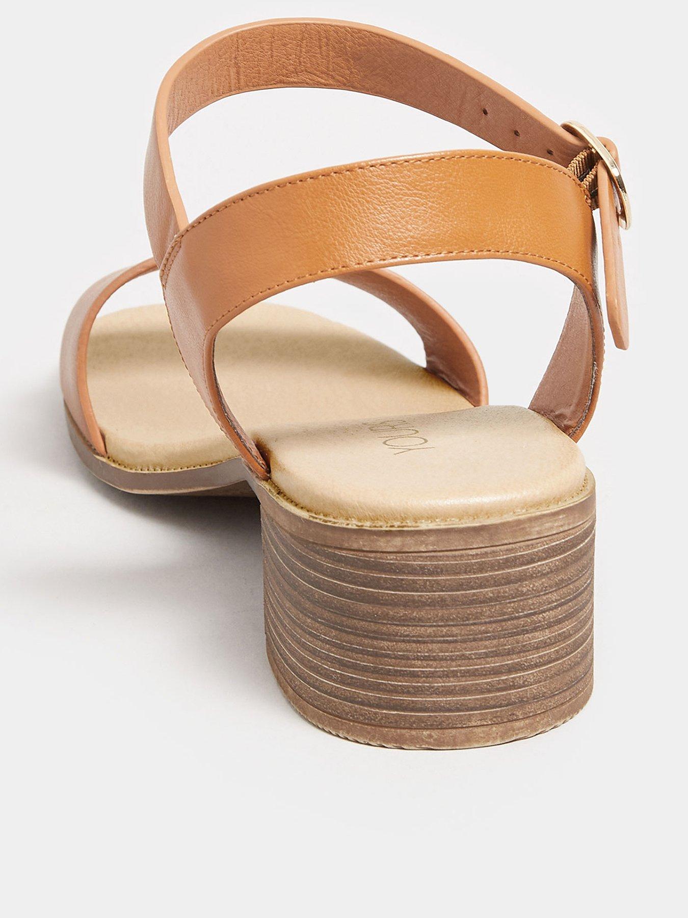 yours-extra-wide-fit-block-heel-casual-sandal--nbsptanstillFront