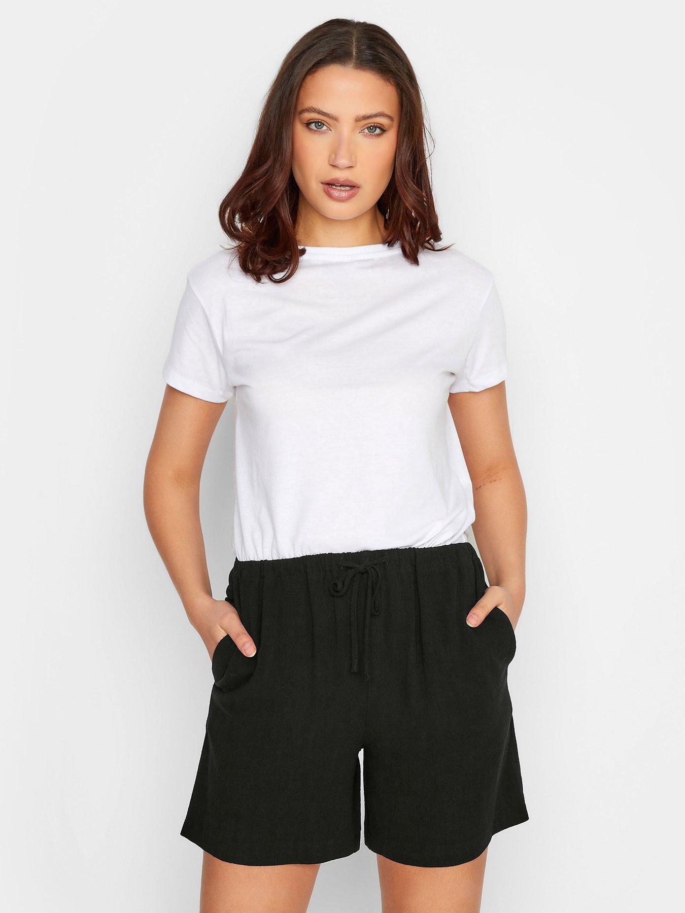 long-tall-sally-long-tall-sally-black-linen-shortsfront