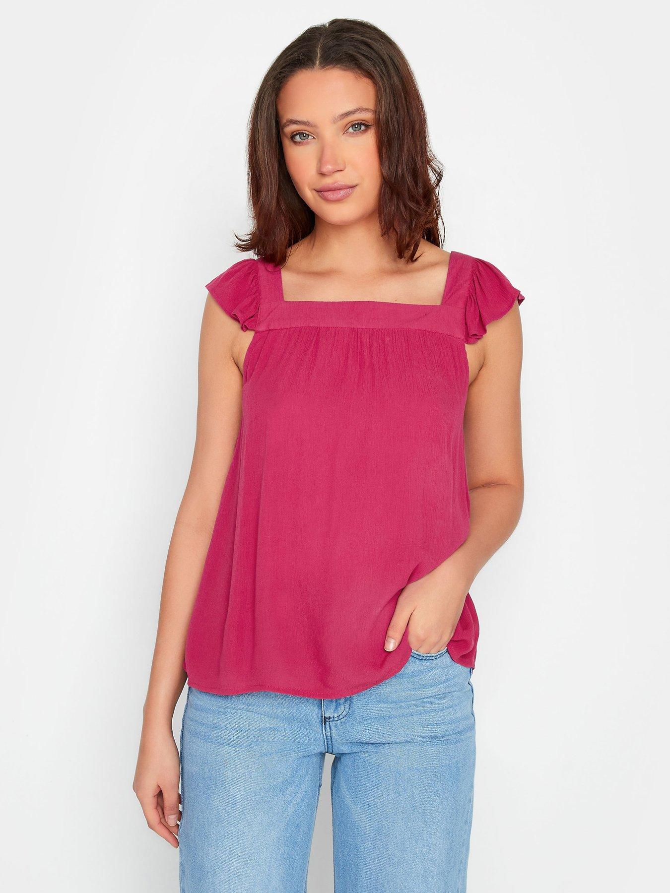 long-tall-sally-cheese-cloth-frill-top-pinkfront